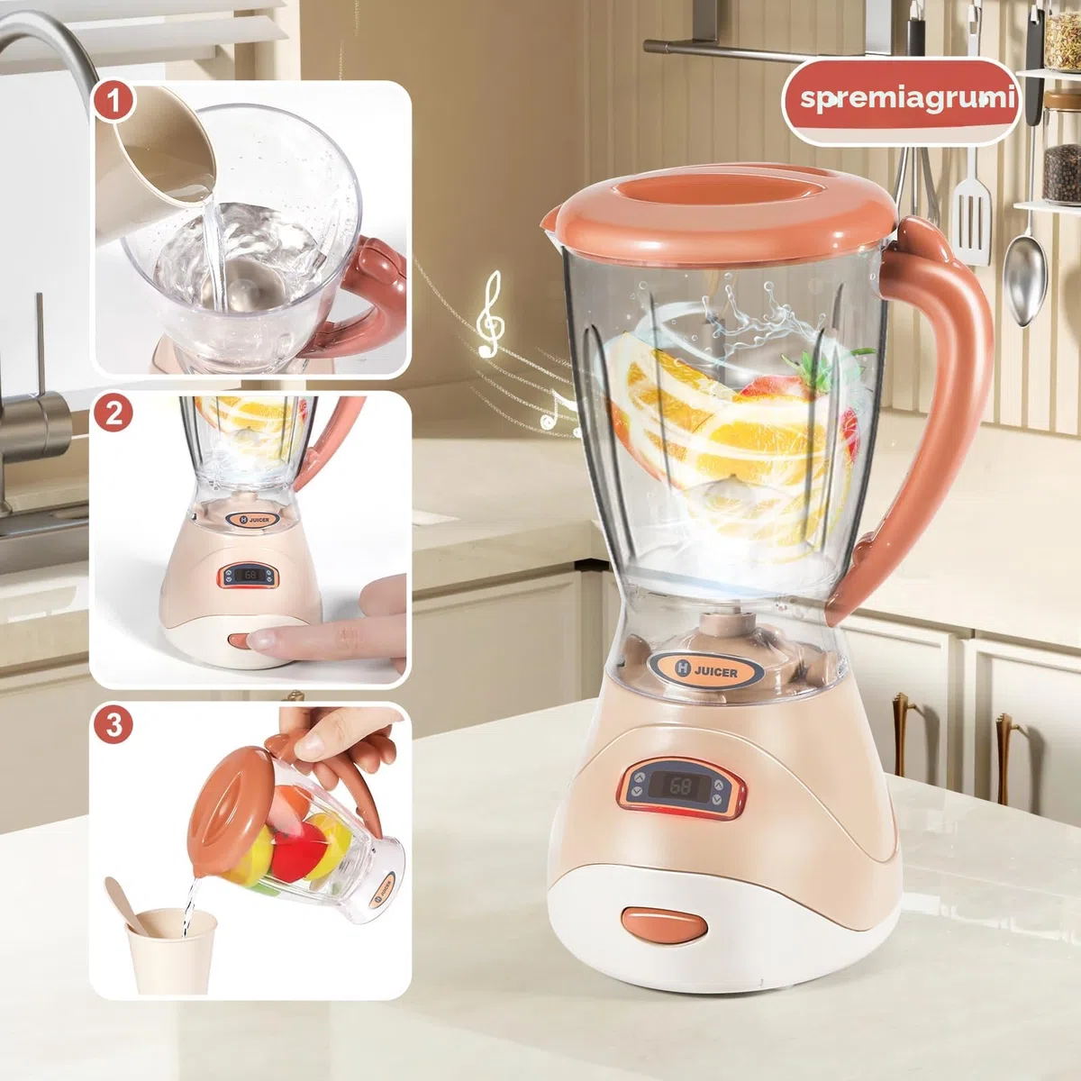 Set elettrodomestico da cucina bimbi con accessori e macchina del caffe, cucina giocattolo per bambini giochi educativi, regalo perfetto per bambina e bambino 2 3 4 5 6 anni