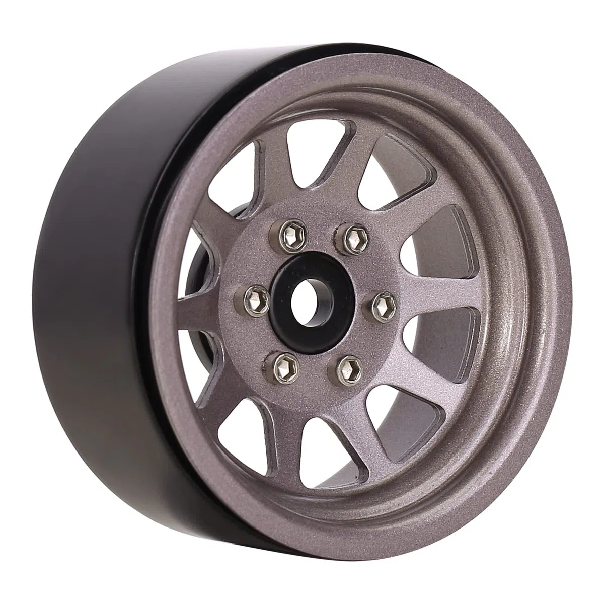 INJORA 1.9 Cerchi Ruota Beadlock per 1:10 RC Crawler Axial SCX10 90046 SCX10 III AXI03007 Traxxas TRX4 Redcat GEN8,Lega Metallica,107g/pz (Grigio)