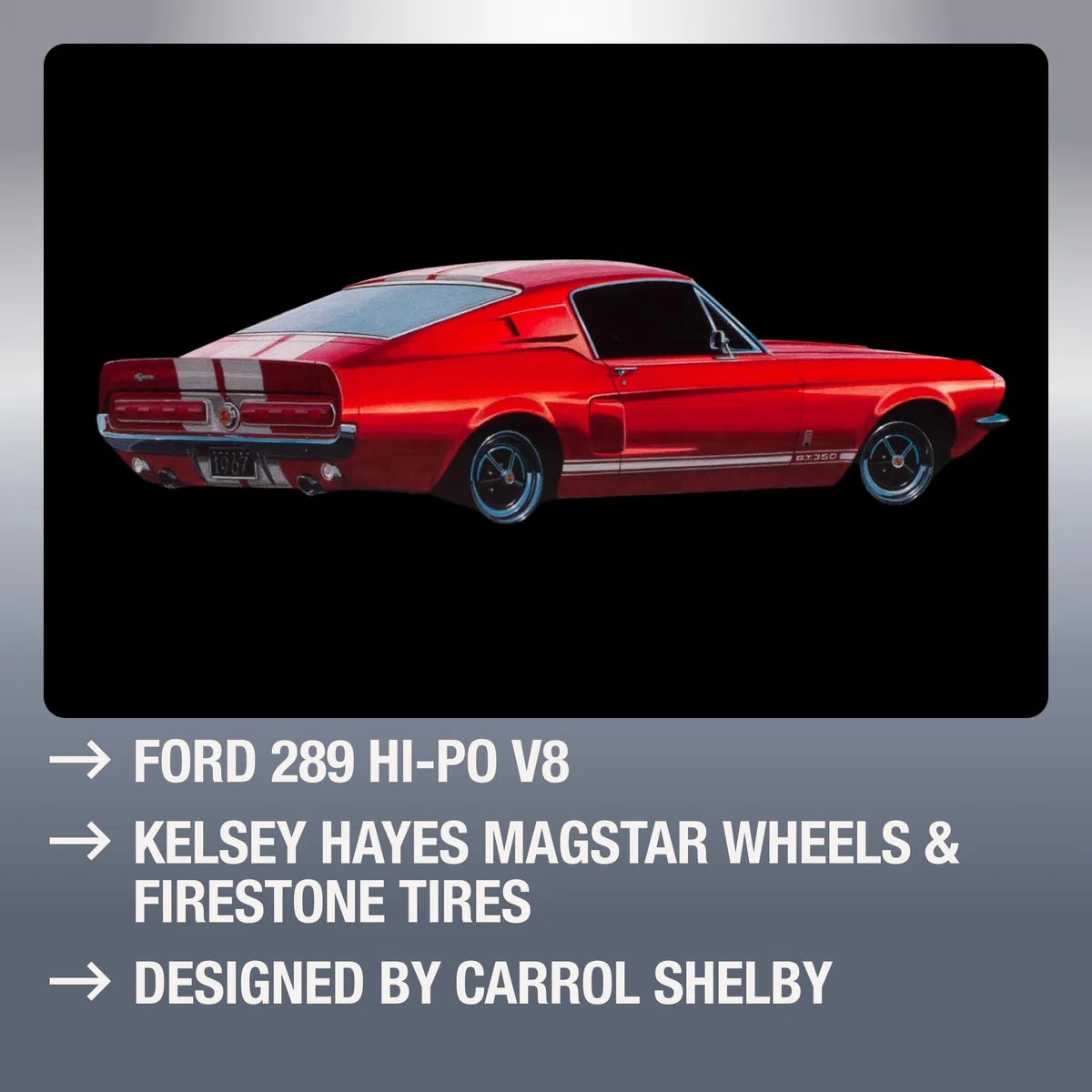 AMT - Modellino Auto 1967 Shelby Gt-889,00 Cm (350") Scala 1:25