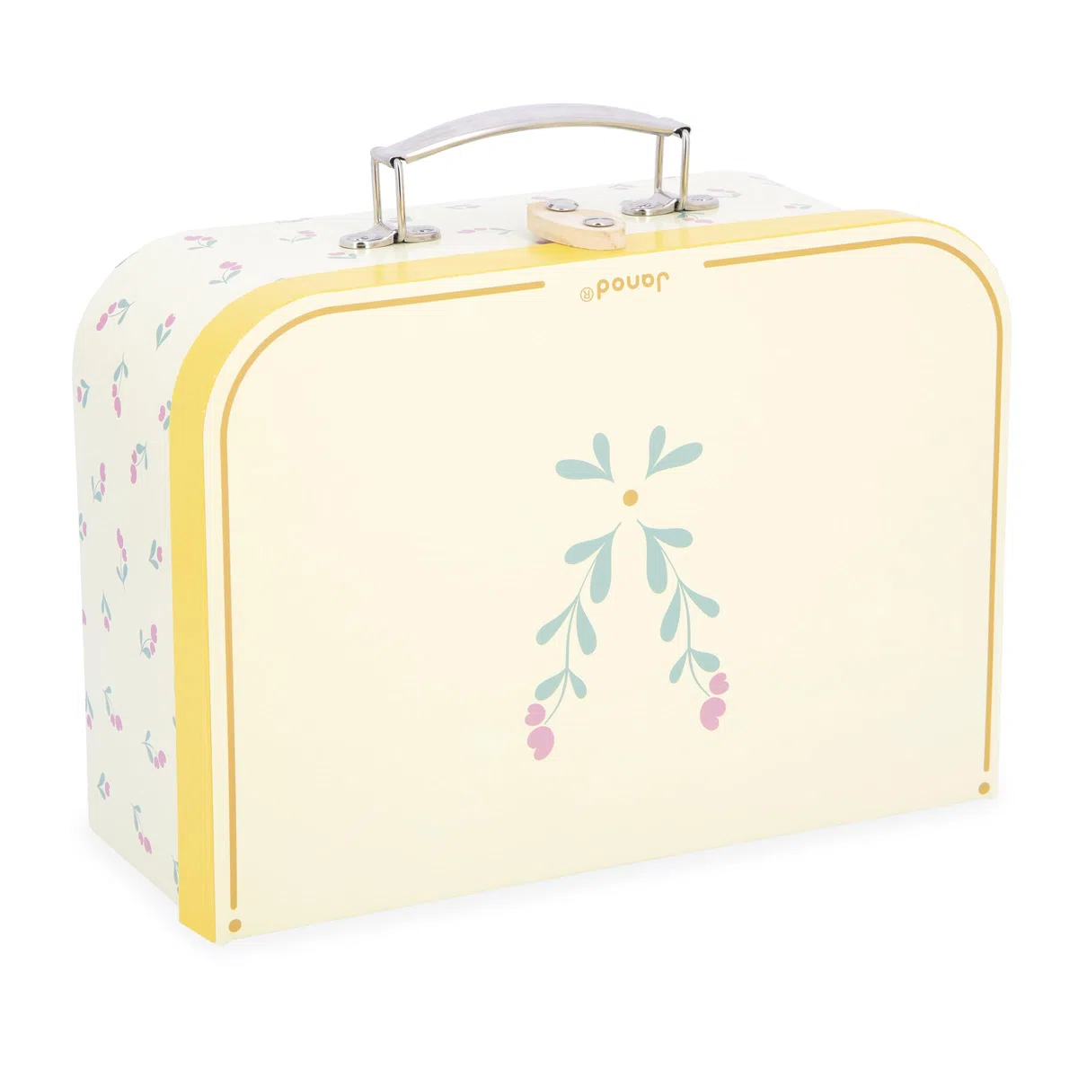 Janod Set da Tavolo in Legno, Kit da Picnic per Bambini, per 4 Persone, 25 Pezzi, Set in Cartone, Accessori da Cucina Ideali per Bambini, Sviluppa l'immaginazione, da 3 Anni, J06637