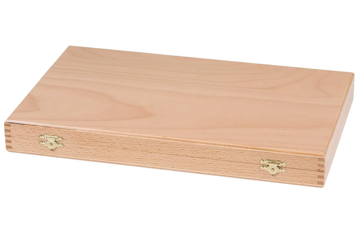 SQUARE - Backgammon in legno Intarsio - 40 x 24.5 cm - Tabellone da gioco di faggio