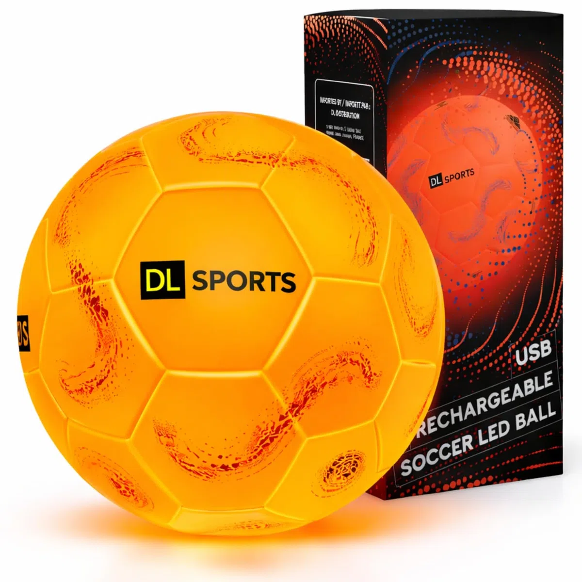 Pallone da calcio luminoso LED ricaricabile – Pallone da calcio per bambini all'aperto riflettente – si accende la notte in fluorescente – idea regalo calcio per bambini – gioco sicuro