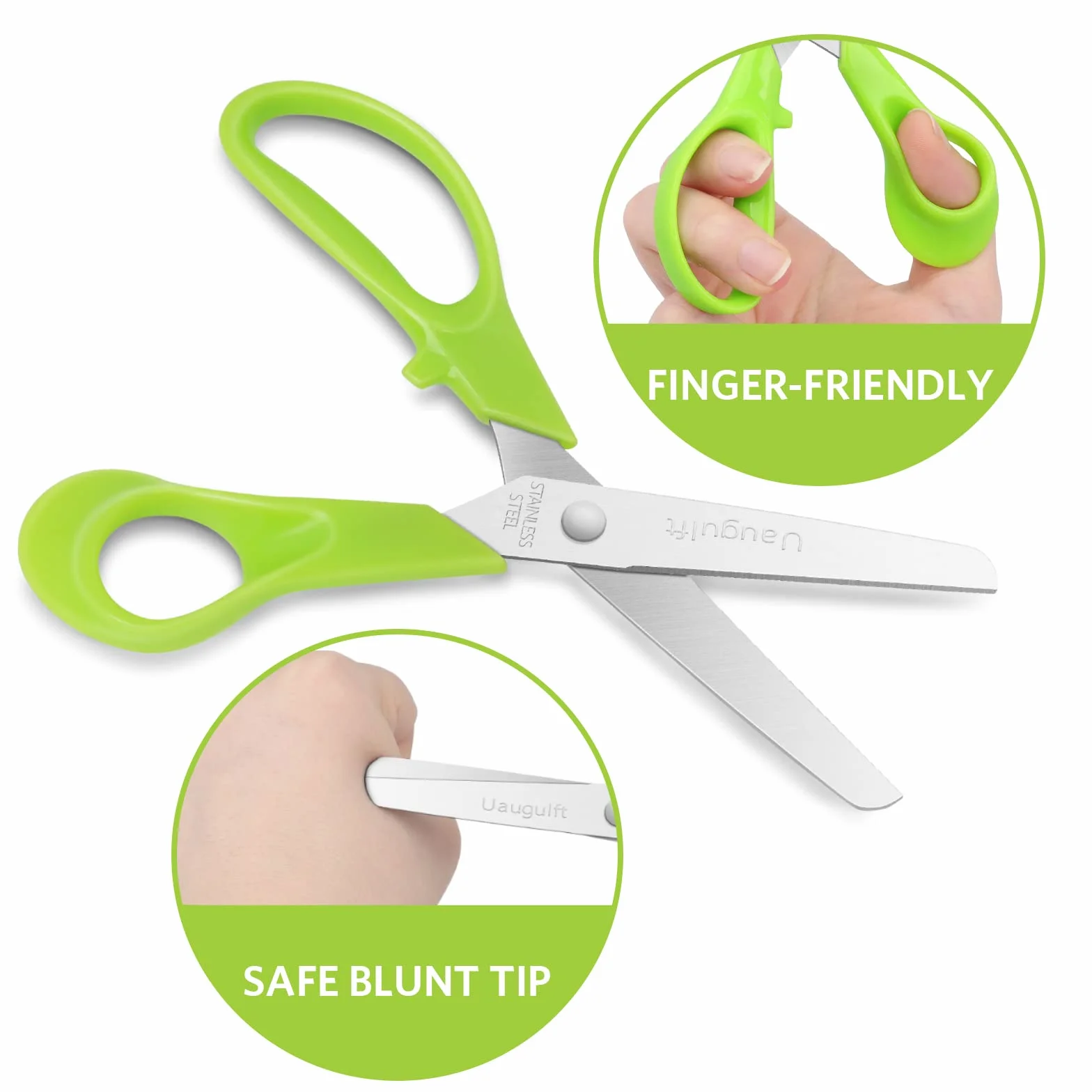 Forbici per bambini con lame a punta smussata in acciaio inossidabile e manico ergonomico, ideali per scuola e aule, colori multipli, 12,7 cm, confezione da 30