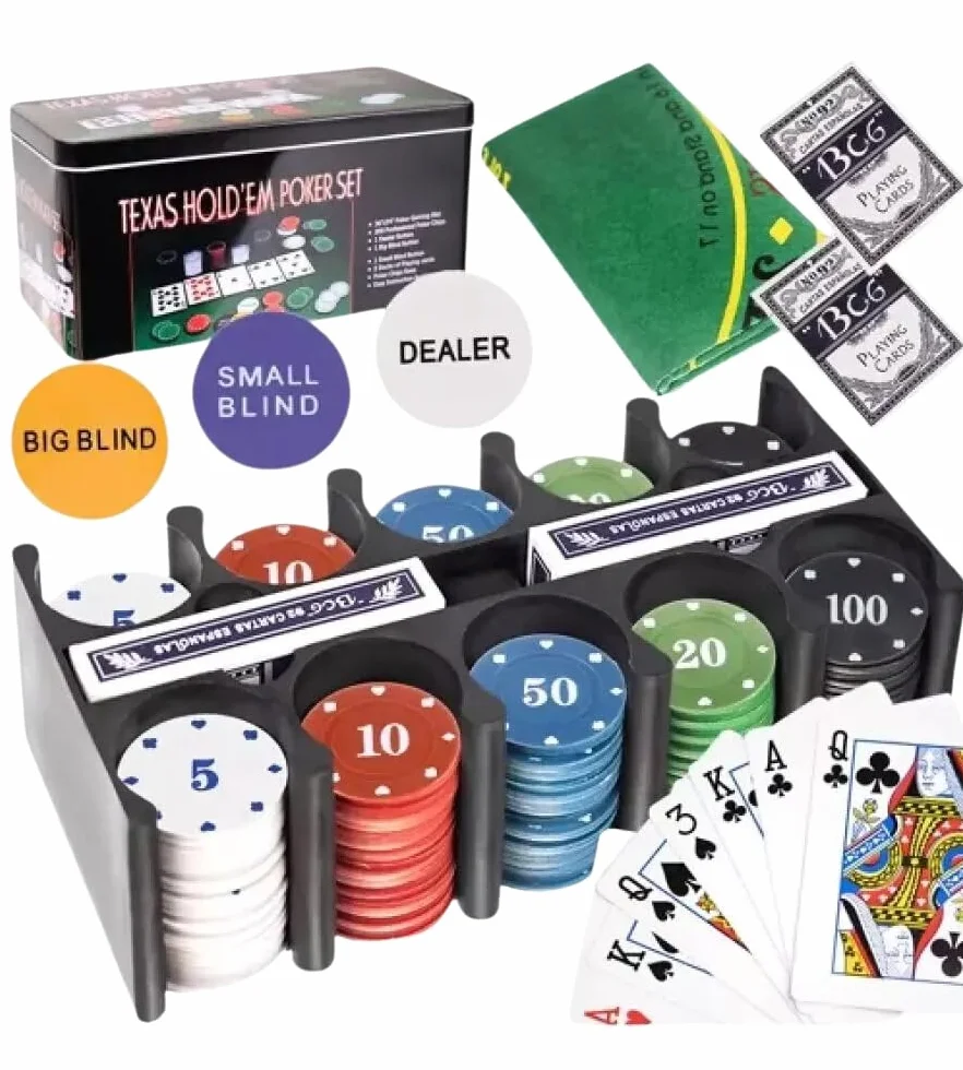 200 Fiches da Poker Numerate Soldi Euro Box da Gioco Texas Holdem con Confezione Porta Fiches Fair