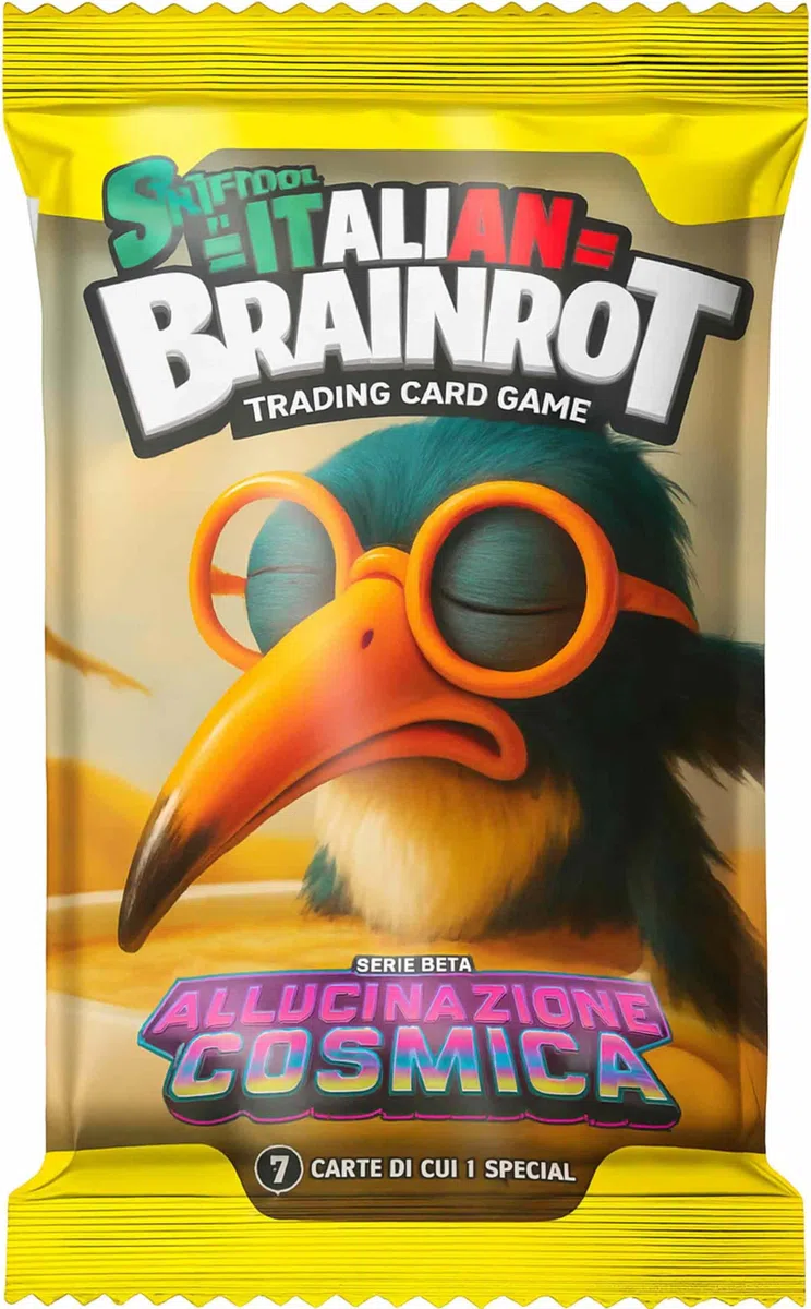 Skifidol Brainrot Trading Card Game, Allucinazione Cosmica Serie Beta, Super Box da 30 Bustine