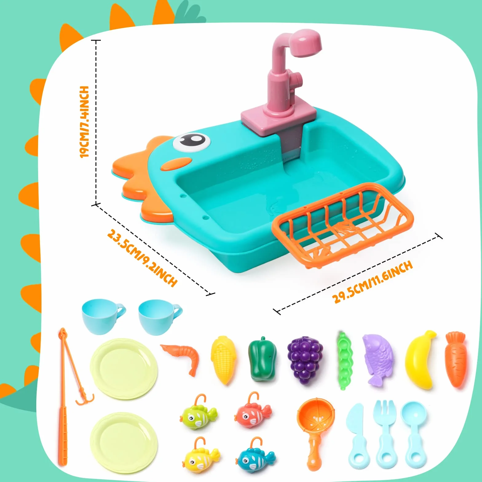 Giocattolo del Lavandino della Cucina Giocattoli da pesca,Giocattolo da Cucina Multifunzionale con Rubinetto Elettrico Aggiornato,Giocattoli educativi intelligenti per bambini 3 ai 6 Anni