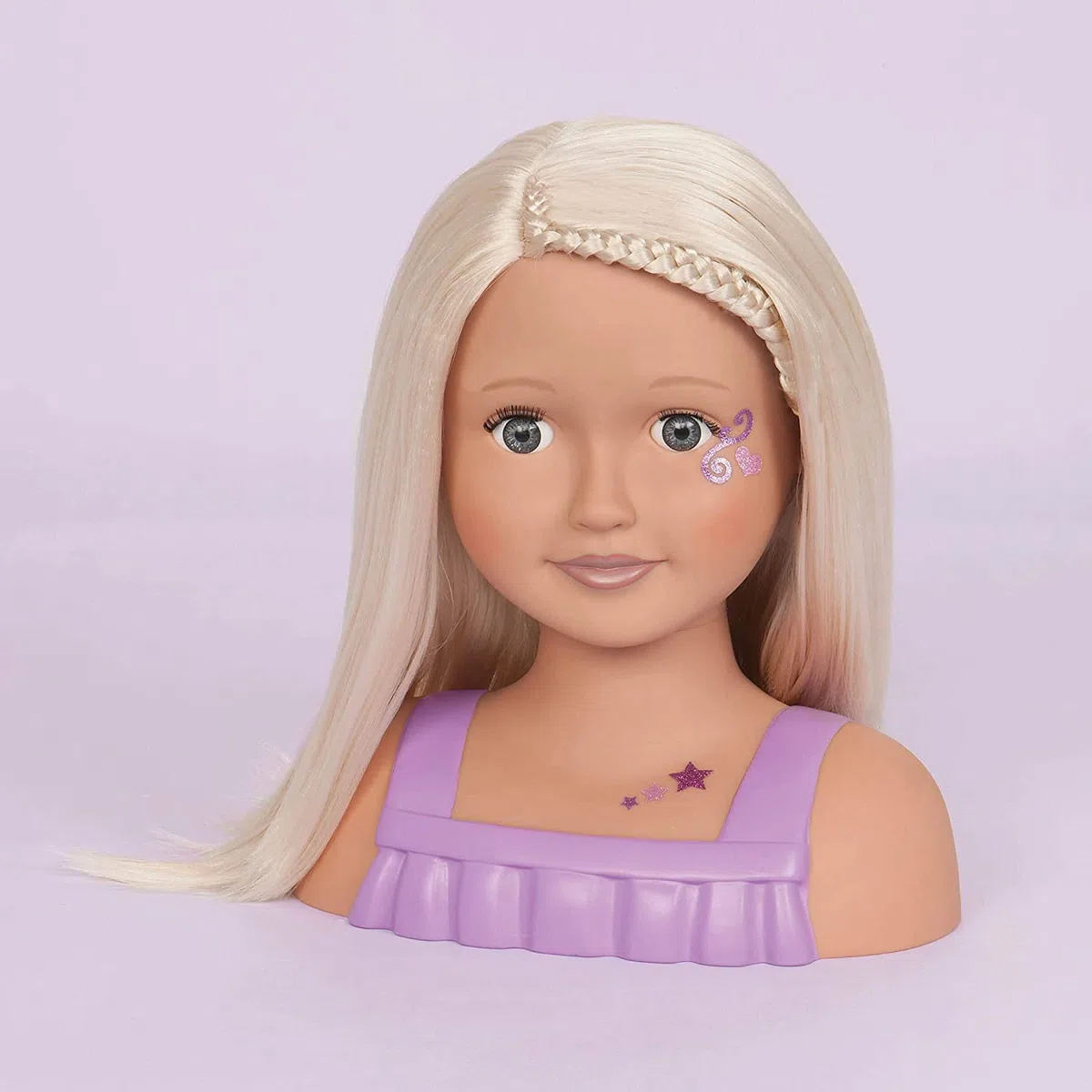 Our Generation - Trista - Testa per lo styling delle bambole - Capelli biondi e occhi azzurri - Gioco di finzione - Giocattolo per bambini dai 3 anni in su