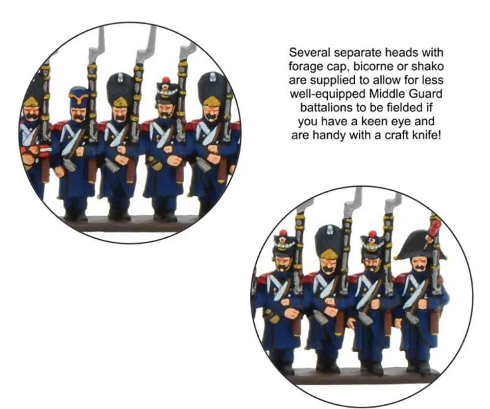 Warlord Games Battaglie epiche in polvere nera: guardia media e vecchia francese