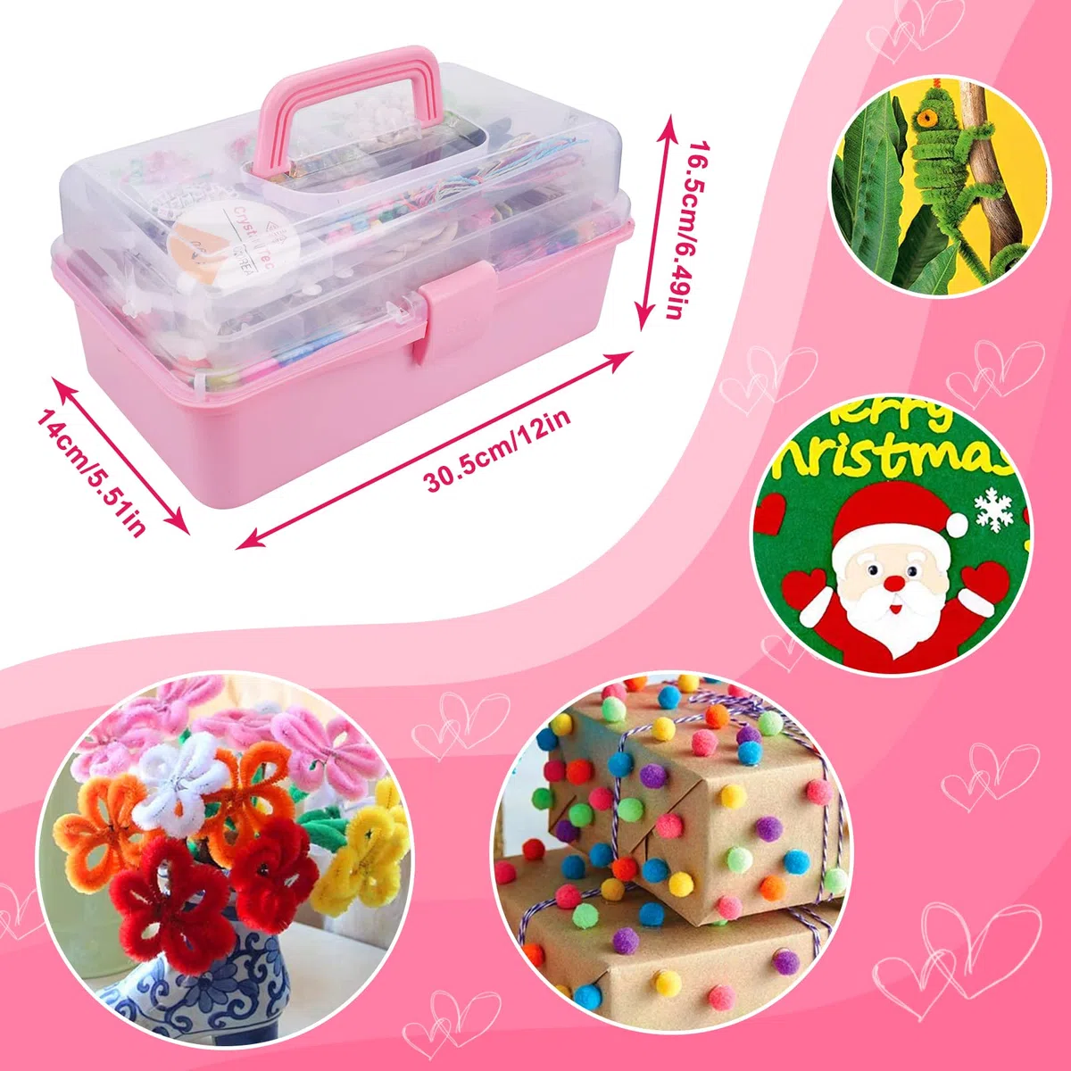 YUTUY Lavoretti Creativi per Bambini,3000+ Pezzi DIY Art Craft Set,Giochi Creativi Kids Mestiere Fai da Te Decorazioni Giocattoli,Giochi Creativi Bambina 3+Anni
