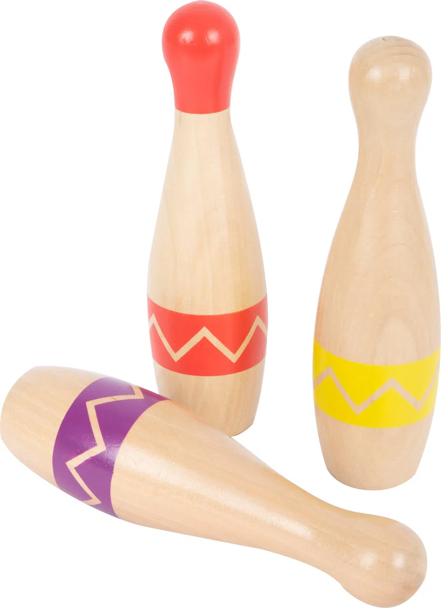Small Foot Birilli Active in Legno, con Sacchetto, Gioco Indoor e Outdoor per bambni dai 3 Anni, 11912