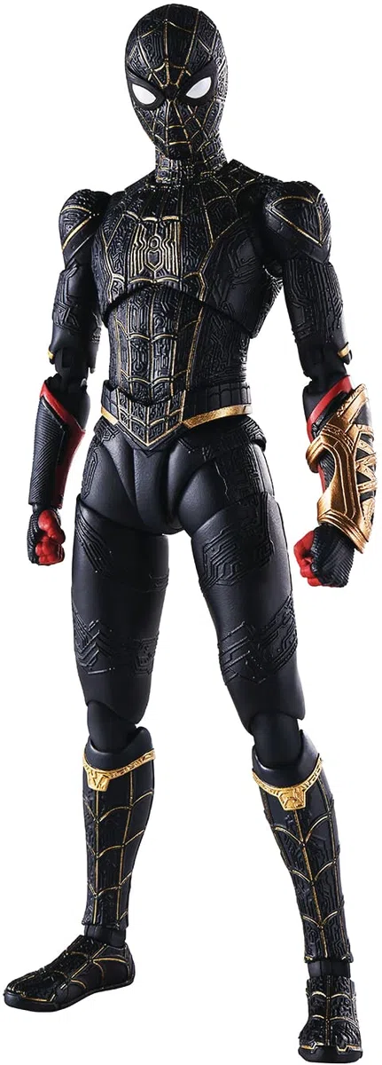 Bandai Tamashi Nations - Spider-Man: Now Way Home - Spider-Man (Black & Gold Suit), Spirits S.H.Figuarts, Multicolore