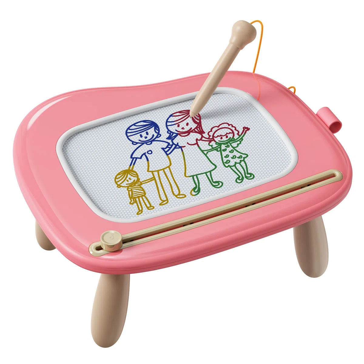 Kikapabi Lavagna Magnetica Giocattolo per Bambini, Doodle Board Colorata Resistente, Gioco Educativo per Bambine e Bambini da 1-3 Anni, Regalo di Compleanno (Rosa, 13.06" W x10.65 H)