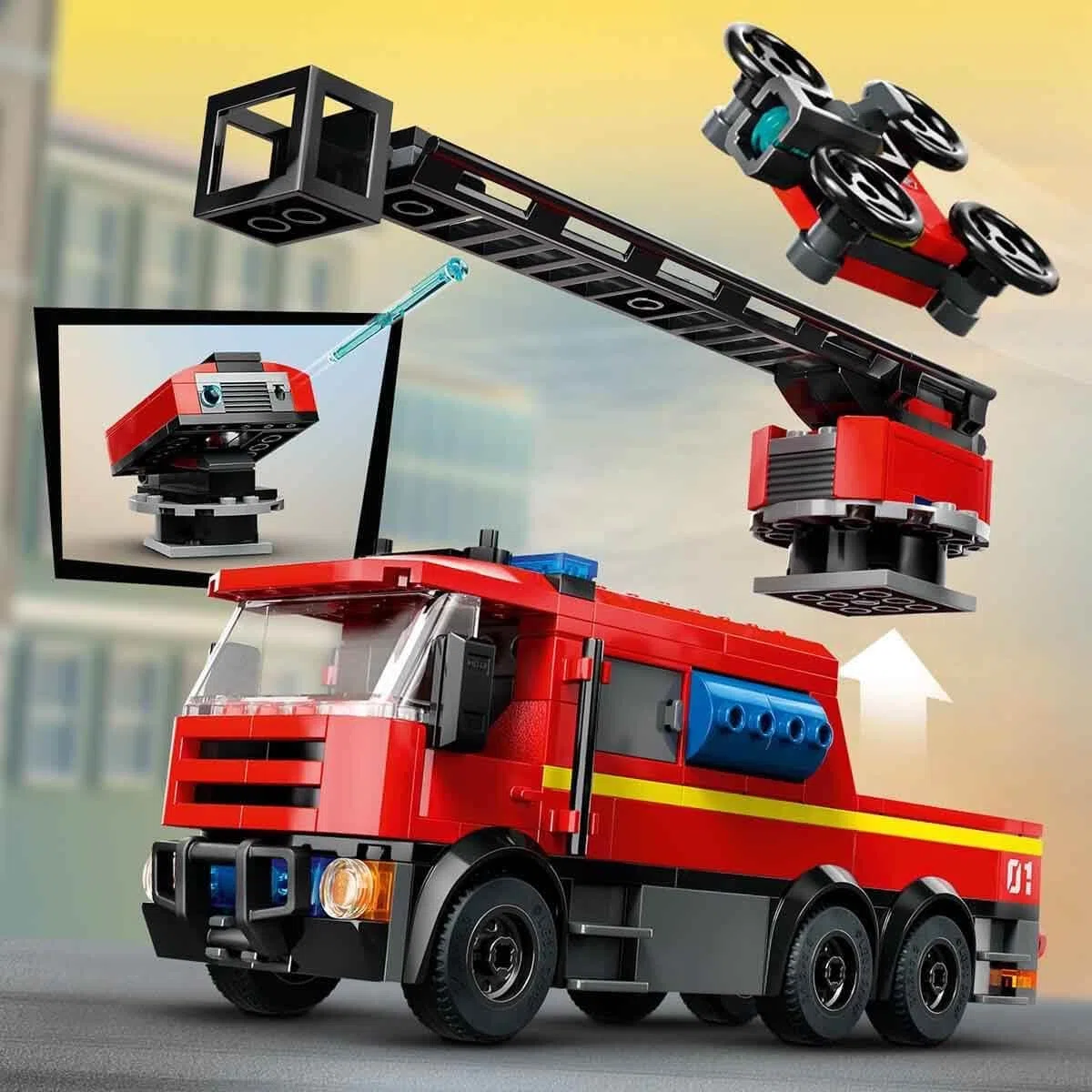 LEGO City Caserma dei Pompieri e Autopompa, Stazione con Camion Giocattolo d'Emergenza, 6 Minifigure, Cane e Accessori, Gioco d'Azione dei Vigili del Fuoco per Bambini e Bambine da 6 Anni in su 60414