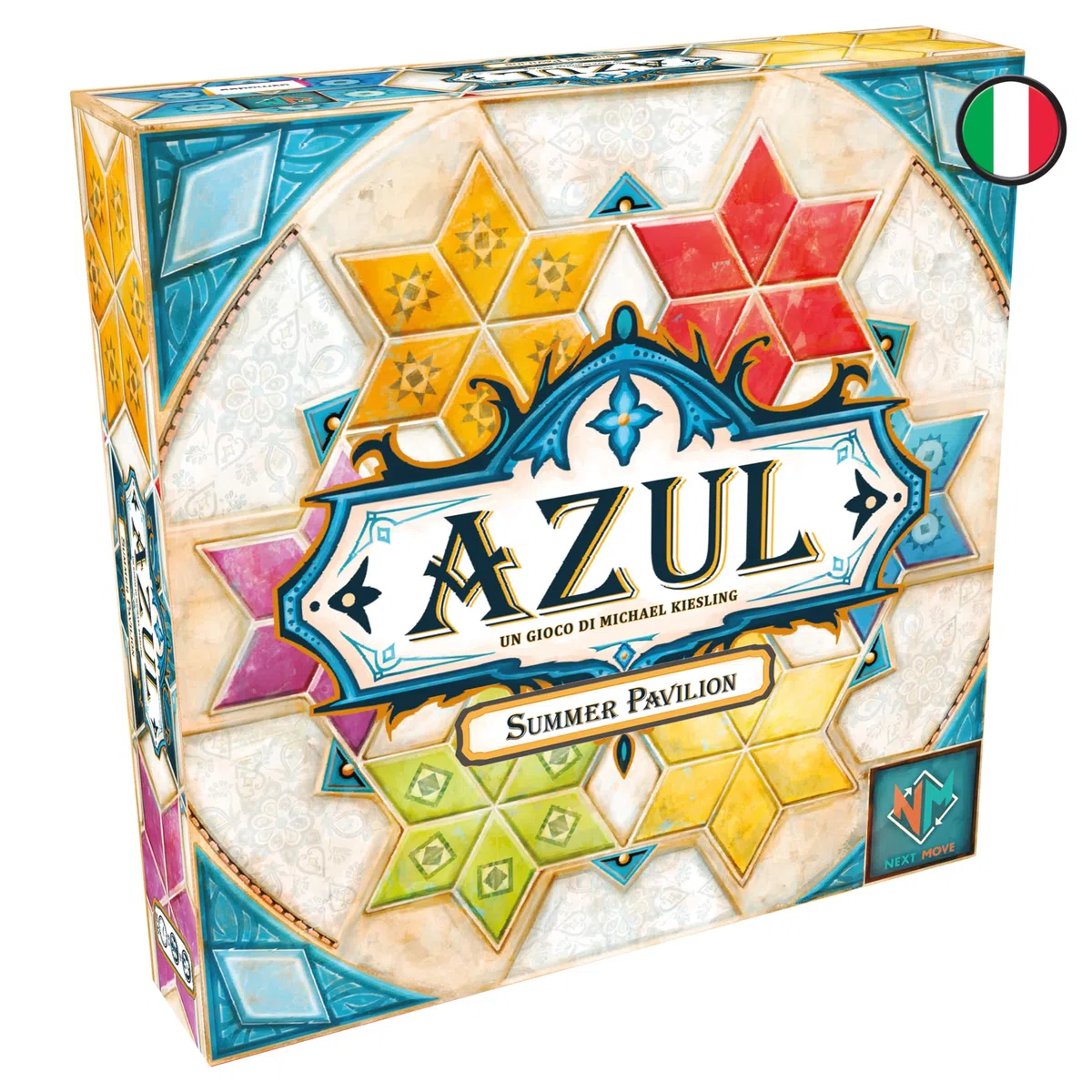 Asmodee – AZUL: SUMMER PAVILION – Realizza il Padiglione Estivo Voluto da Re Manuel I – Gioco da Tavolo per Bambini, Famiglie e Amici – Idea Regalo – 2-4 Giocatori – 8+ Anni – Edizione in Italiano