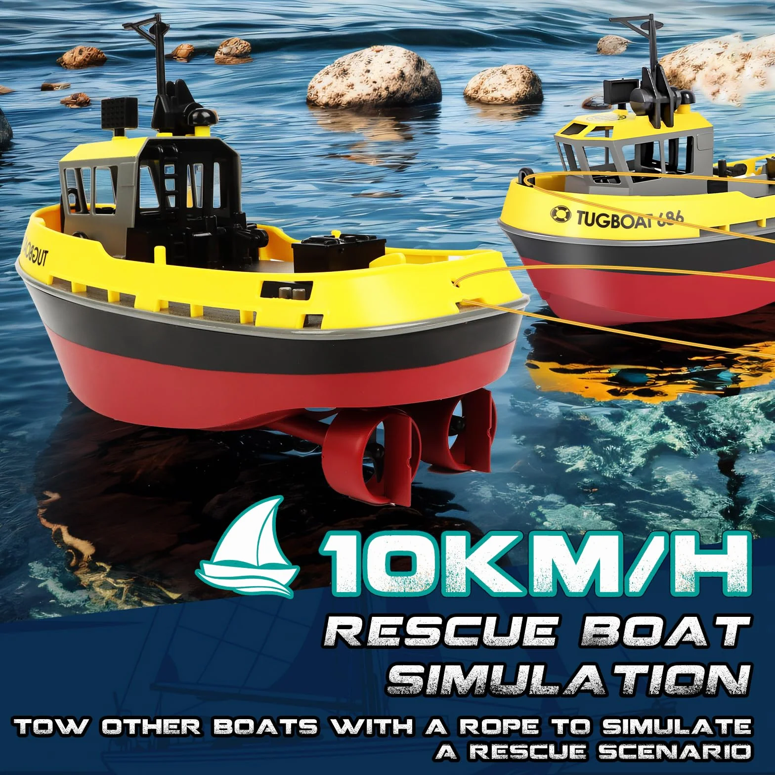 FORMIZON Barca telecomandata, 1:72, modello di simulazione fai da te, barca RC con luci LED, 2,4 GHz, giocattolo nave telecomandata RC, giocattolo da piscina per bambini e adulti