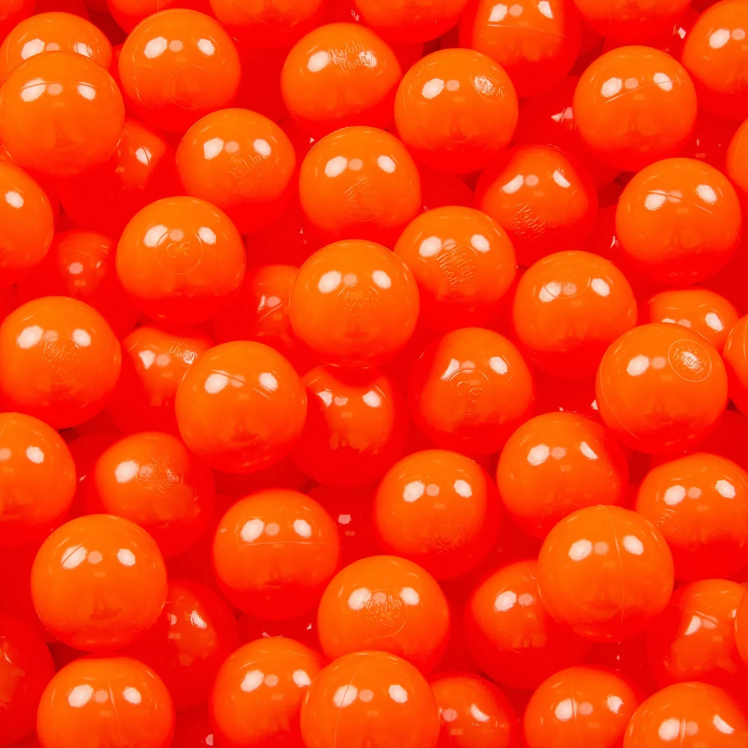 KiddyMoon 100 Palline/7Cm Palline Morbide Colorate Per Piscina Bambini Fatto In EU, Arancione