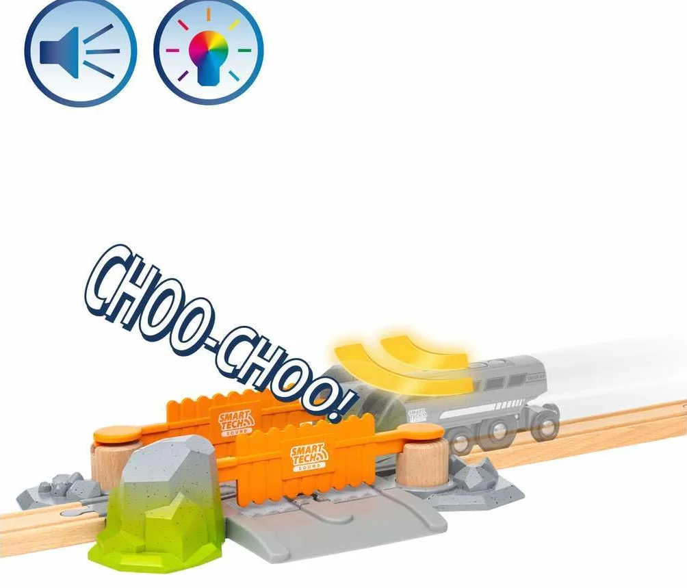 BRIO World - Attraversamenti Pericolosi, Smart Tech Sound, Accessorio Pista Trenino, Set Costruzioni in Legno, Compatibile con Tutti i Prodotti BRIO, Giocattolo per Bambini 3+ Anni