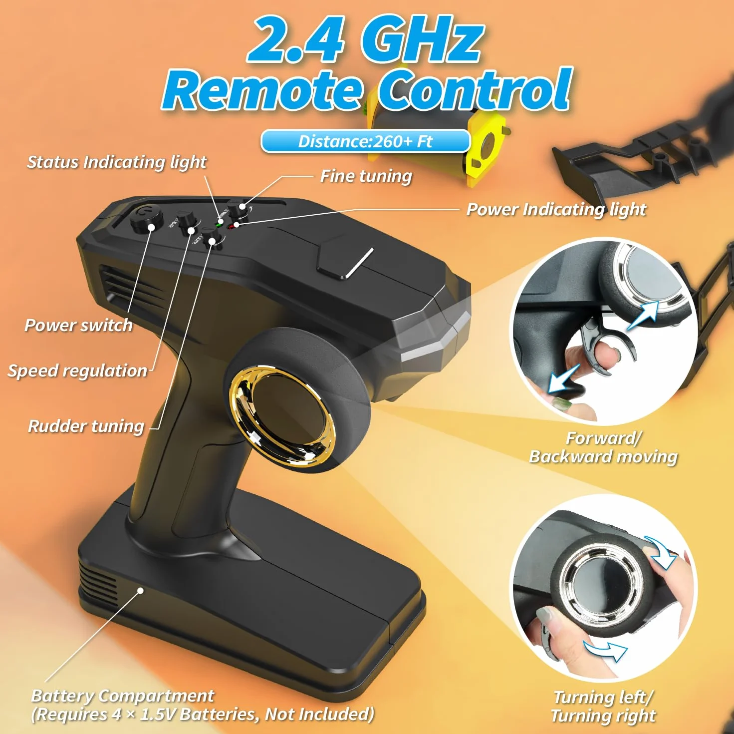 snookids Macchina Telecomandata - 2,4 GHz RC Car Veicolo Fuoristrada ad Alta Velocità 40 km/h 1:18, 4WD All Terrain Radiocomando Crawlers Regali di Giocattoli per Bambini Adulto