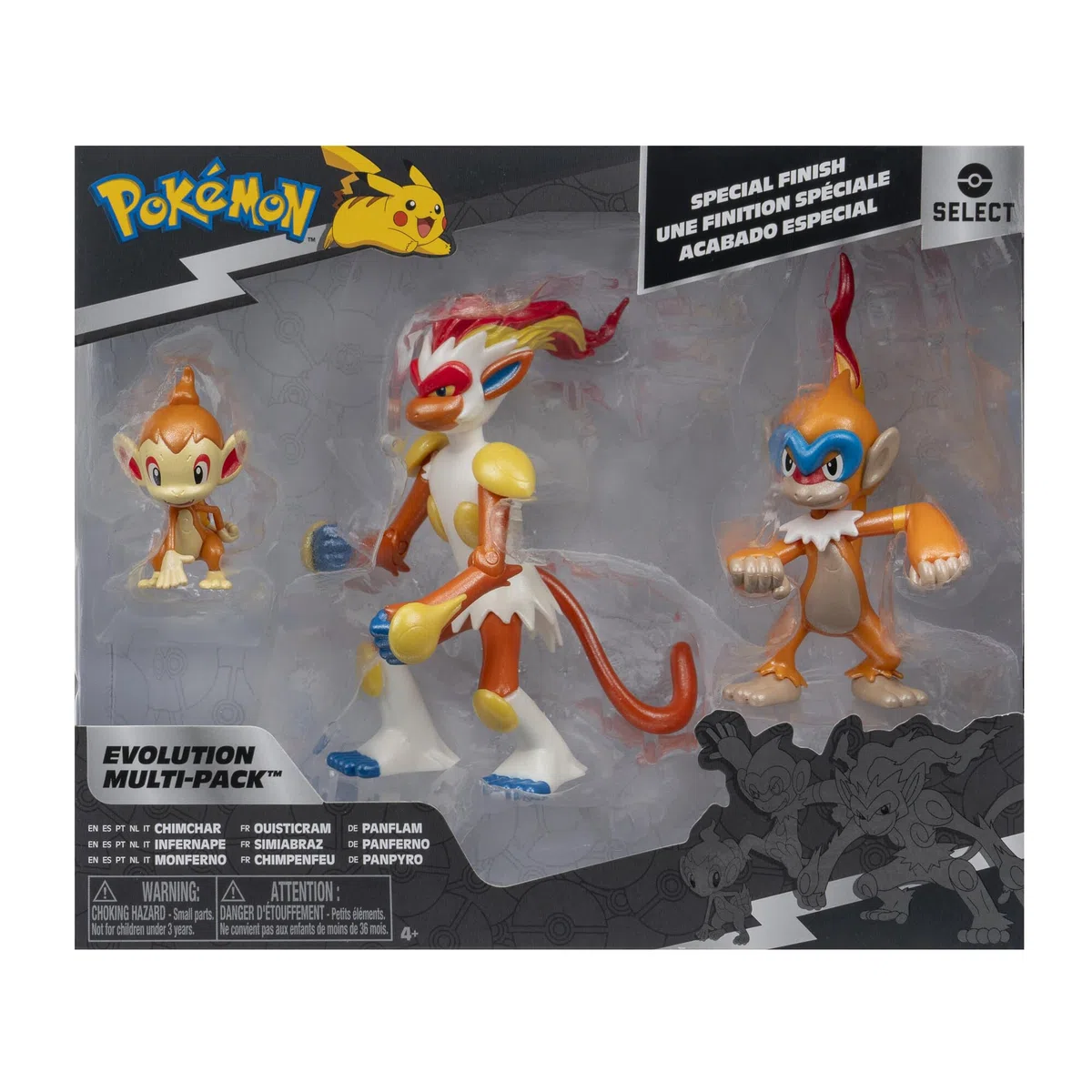 Pokémon Select Evolution Multipack (Chimchar, Monferno, Infernape), Figure