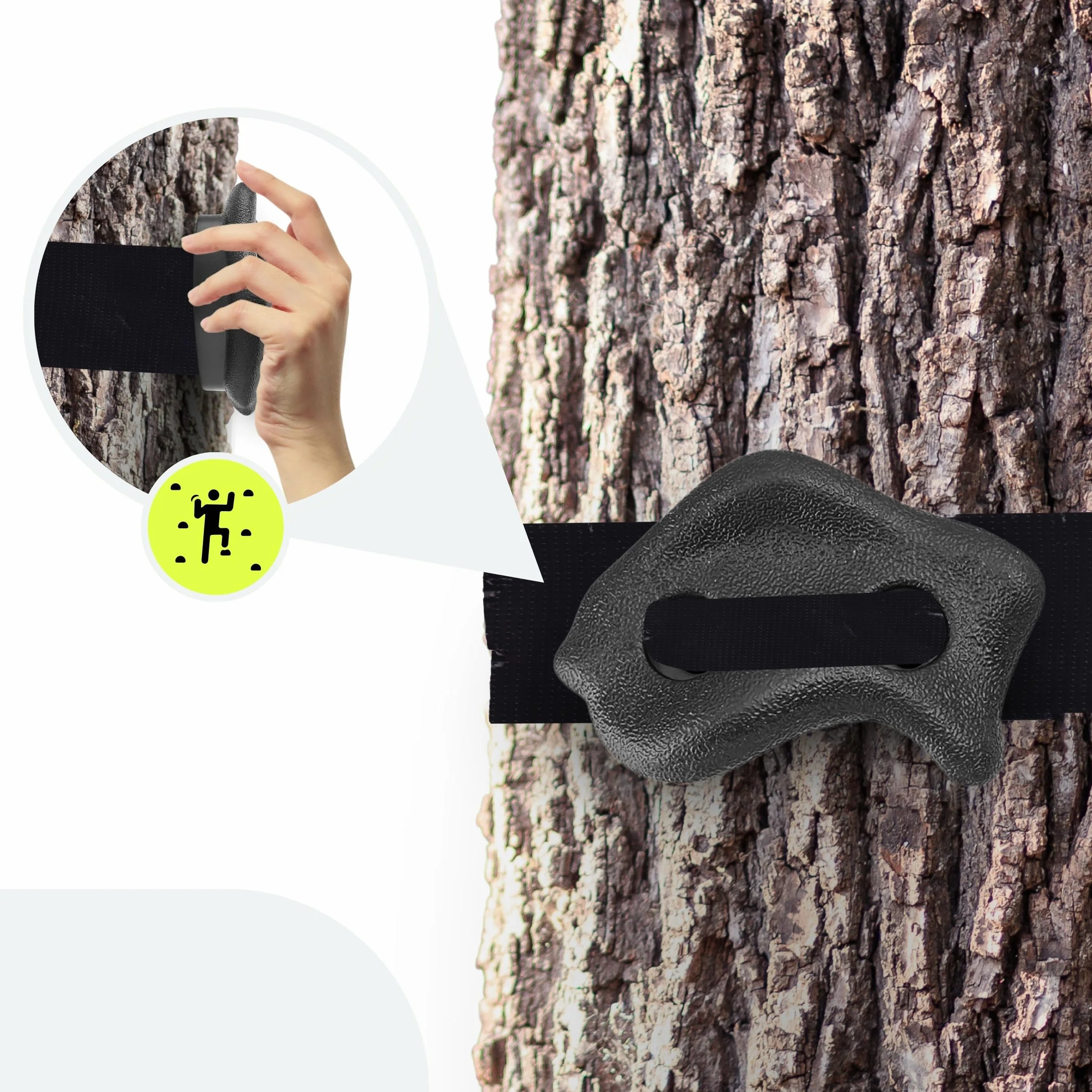 HyperMotion Set da Arrampicata su Albero per Bambini, 18 Pezzi, con Maniglie Resistenti e Cinghie Regolabili | Portata 91 kg | Uso Esterno, da 3 Anni