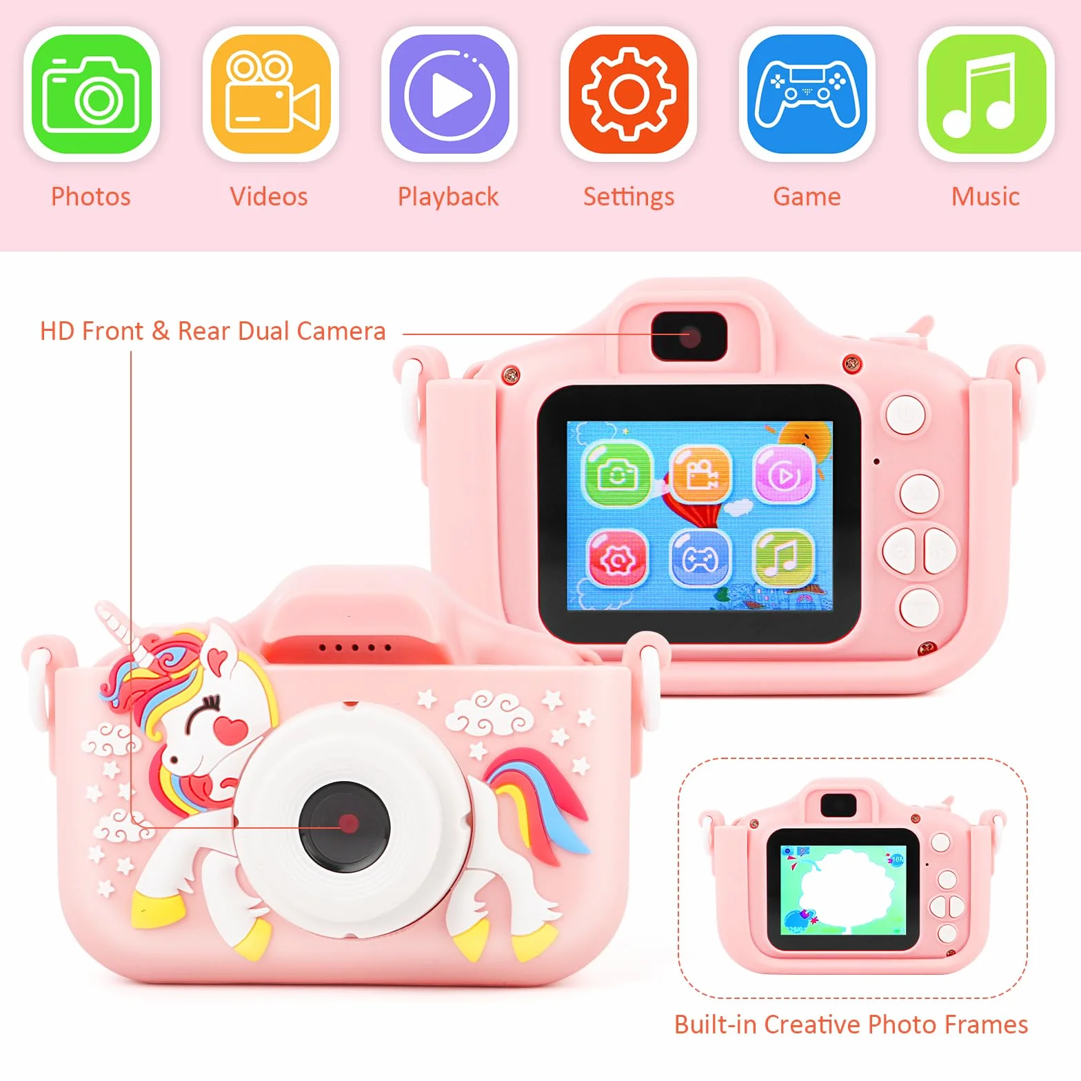 Mini Ricaricabile Fotocamera Digitale, MXTIMWAN 1080P HD Videocamera, 2,0 IN Schermo Fotocamera Digitale, HD Selfie Fotocamera 32G