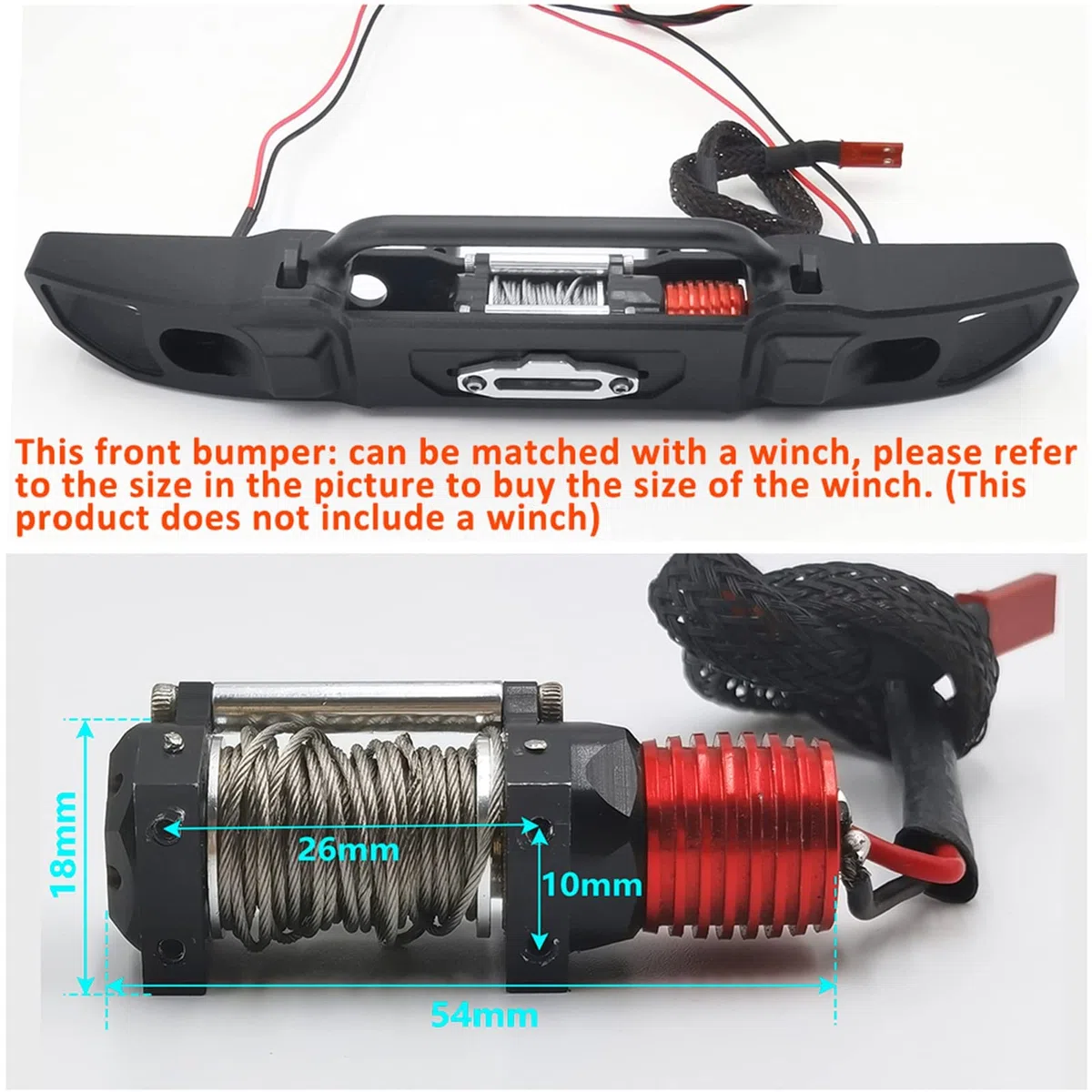 Runup Paraurti anteriore in metallo con luci a LED per Axial SCX10 III AXI03006 Gladiator AXI03007 Wrangler 1/10 RC Crawler Auto