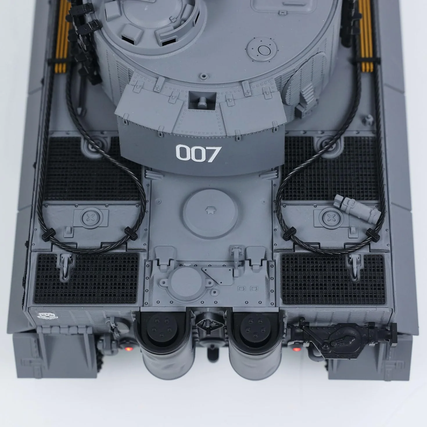 Taigen 1/24 Carro armato radiocomandato Tiger I RC, combattimento a infrarossi, carri armati militari, telaio finale con rinculo, LED flash, grigio