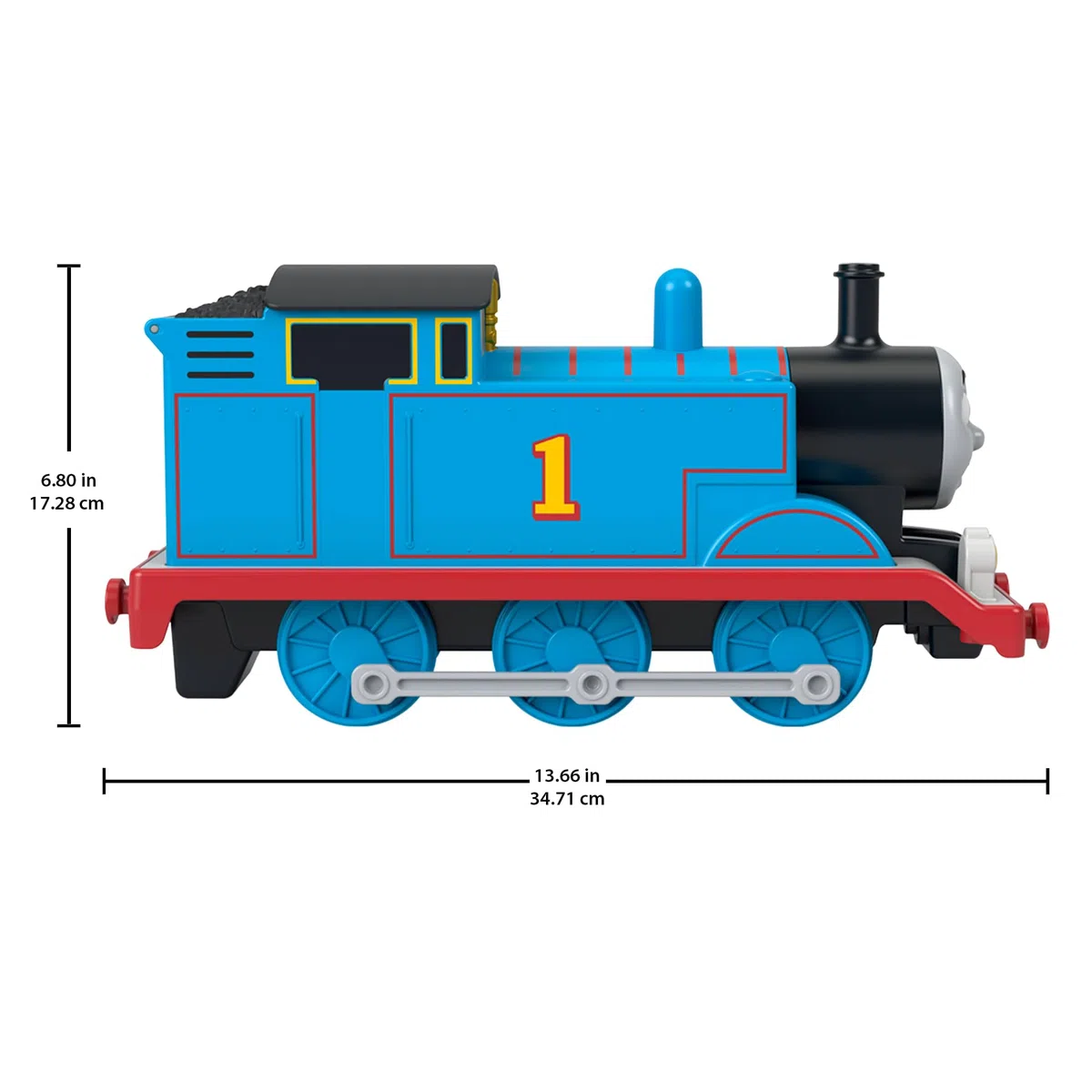Il Trenino Thomas - Thomas con Super fischio, trenino di grandi dimensioni con vano portaoggetti incluso, premi il pulsante sulla cupola del vapore per riprodurre il fischio, JRW12