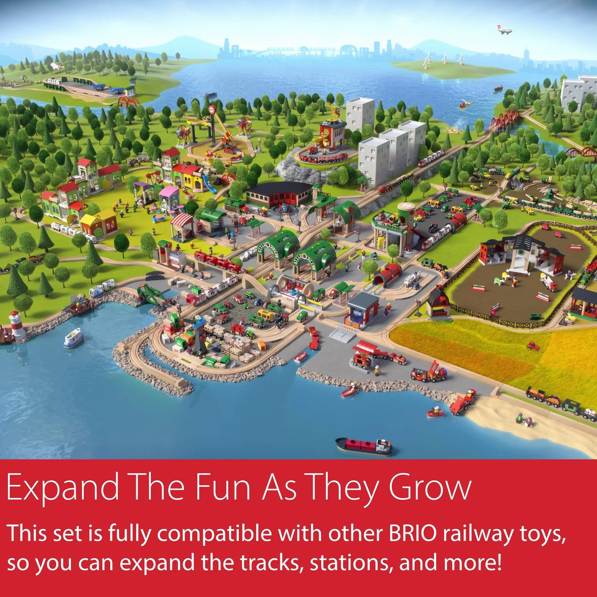 BRIO Grande Locomotiva Dorata con Azioni, Treni, Vagoni, Veicoli di BRIO Wolrd, Età Raccomandata 3+, Gioco per Bambini, ‎33630