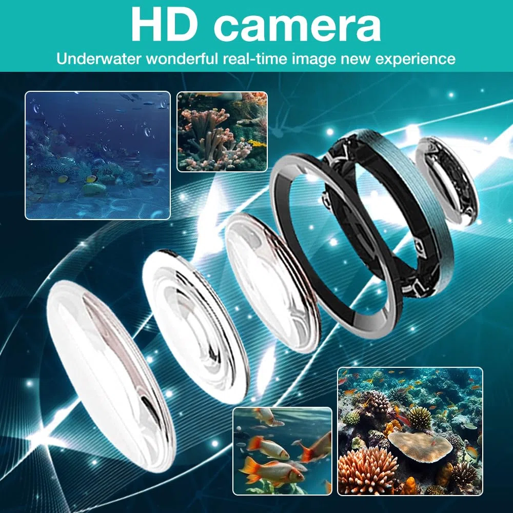 Mineup Barca Telecomandata Con Fotocamera, Sottomarino Telecomandato Con Luci LED Controllate Da APP, Telecamera Ad Angolo Regolabile Ad Alta Definizione, Adatto Per Regali Per Adulti E Bambini