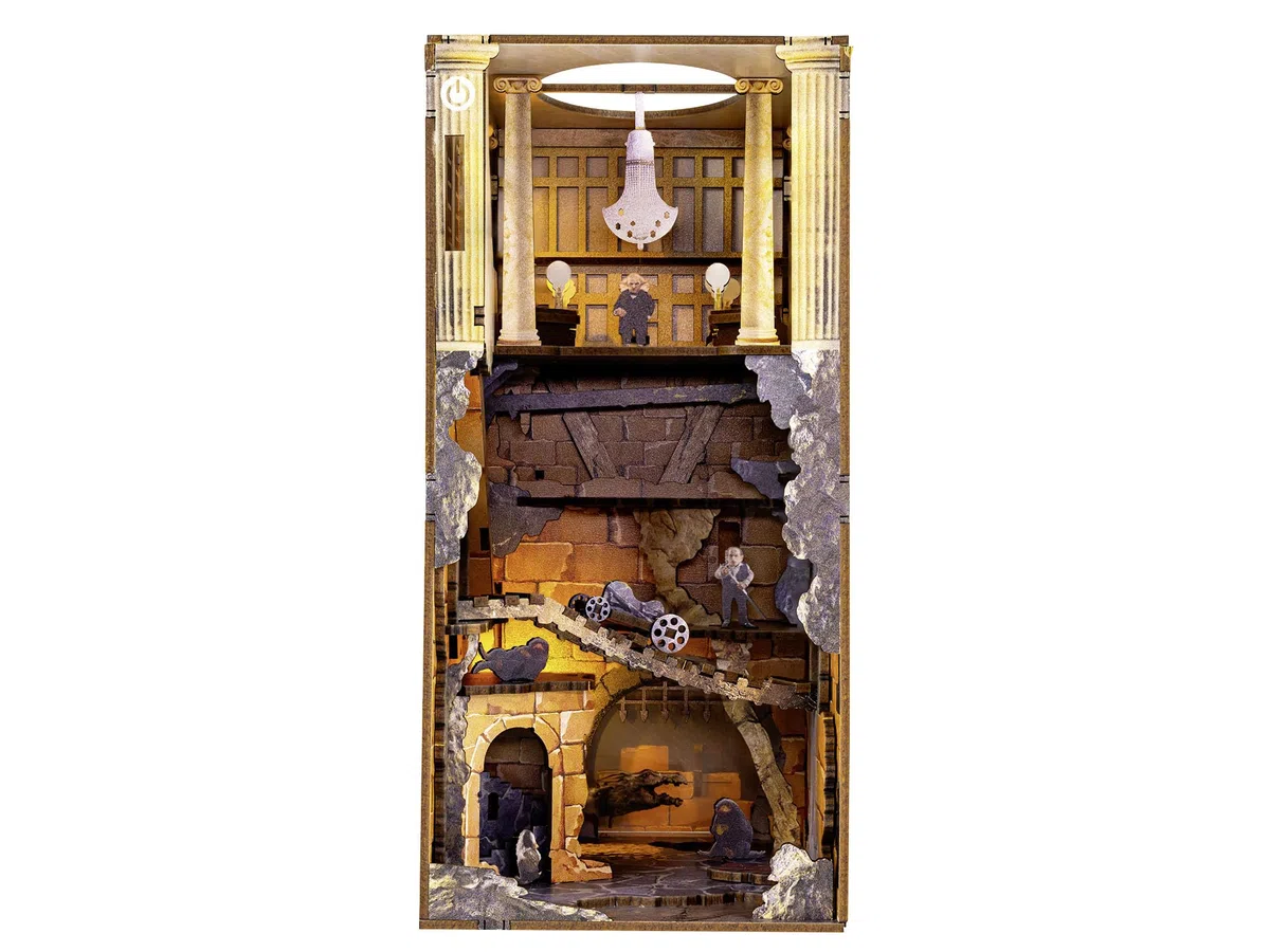 Revell Tiny Adventures, Gringotts Bank Harry Potter, Magische Miniaturwelt der Gringotts Bank, Handgefertigte Buchstütze, Perfekt für Sammler und Harry Potter Fans