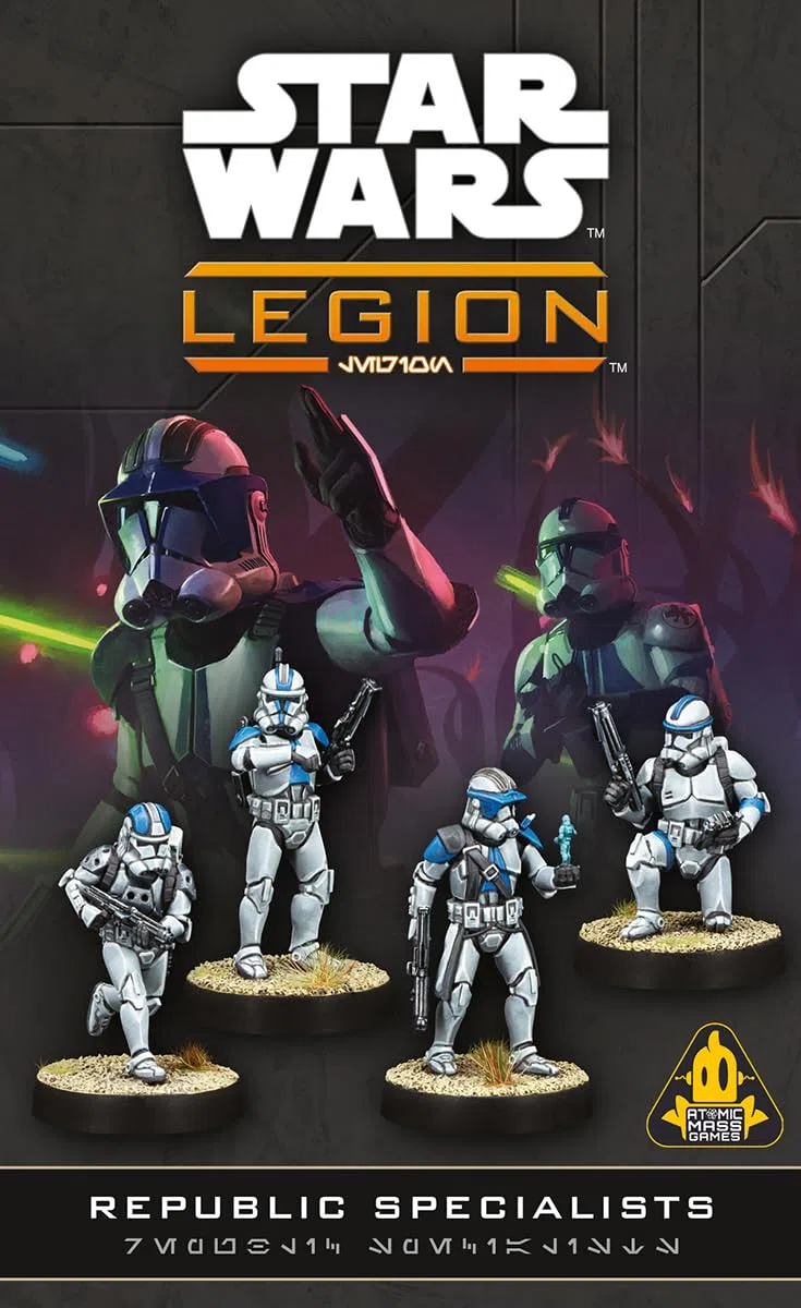 Atomic Mass Games | Star Wars: Legion Republic Specialists Personnel | Espansione Per Gioco Di Miniature, 4 Miniature, Carte Comando, Carte Upgrade | 2 Giocatori | 60-120 Minuti