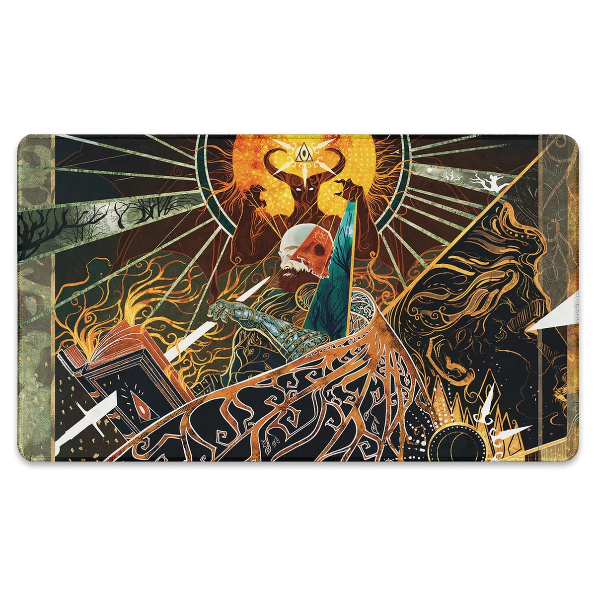 Demonic Tutor (Bordi cuciti) - Tappetino da Gioco MTG di Anato Finnstark - Compatibile con Tappetino da Gioco Magic The Gathering - Gioca a MTG, YuGiOh, TCG - Disegni Originali