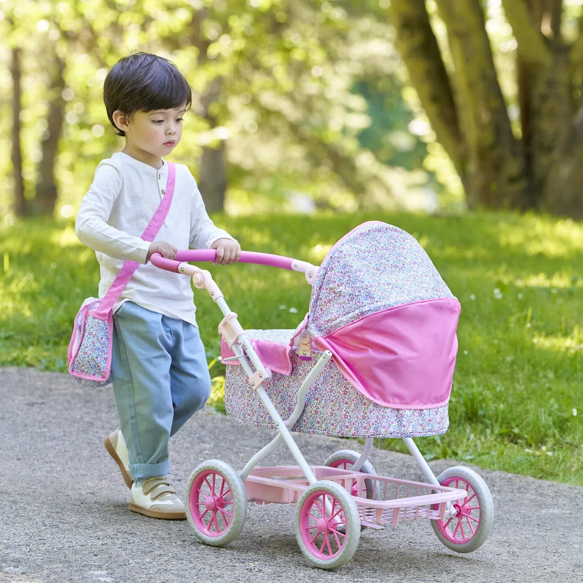 Corolle - Carrozzina floreale, accessorio, per poponi 36 cm, 42 cm e 52 cm, dai 3 anni, 9000141860