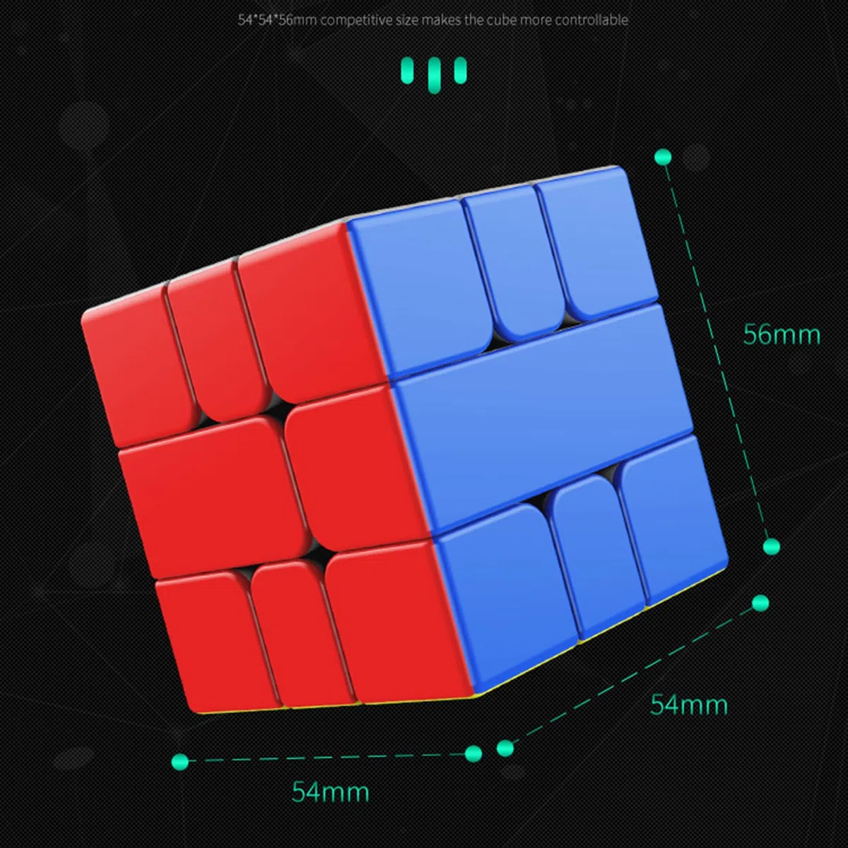 3D Cubo Puzzle, YJ MGC Square-1 Appositamente Modellato Speed ​​Cube, Liscio e Veloce Rilassante Al Cervello e Affilato, Adatto per Gli Amanti Dei Dadi