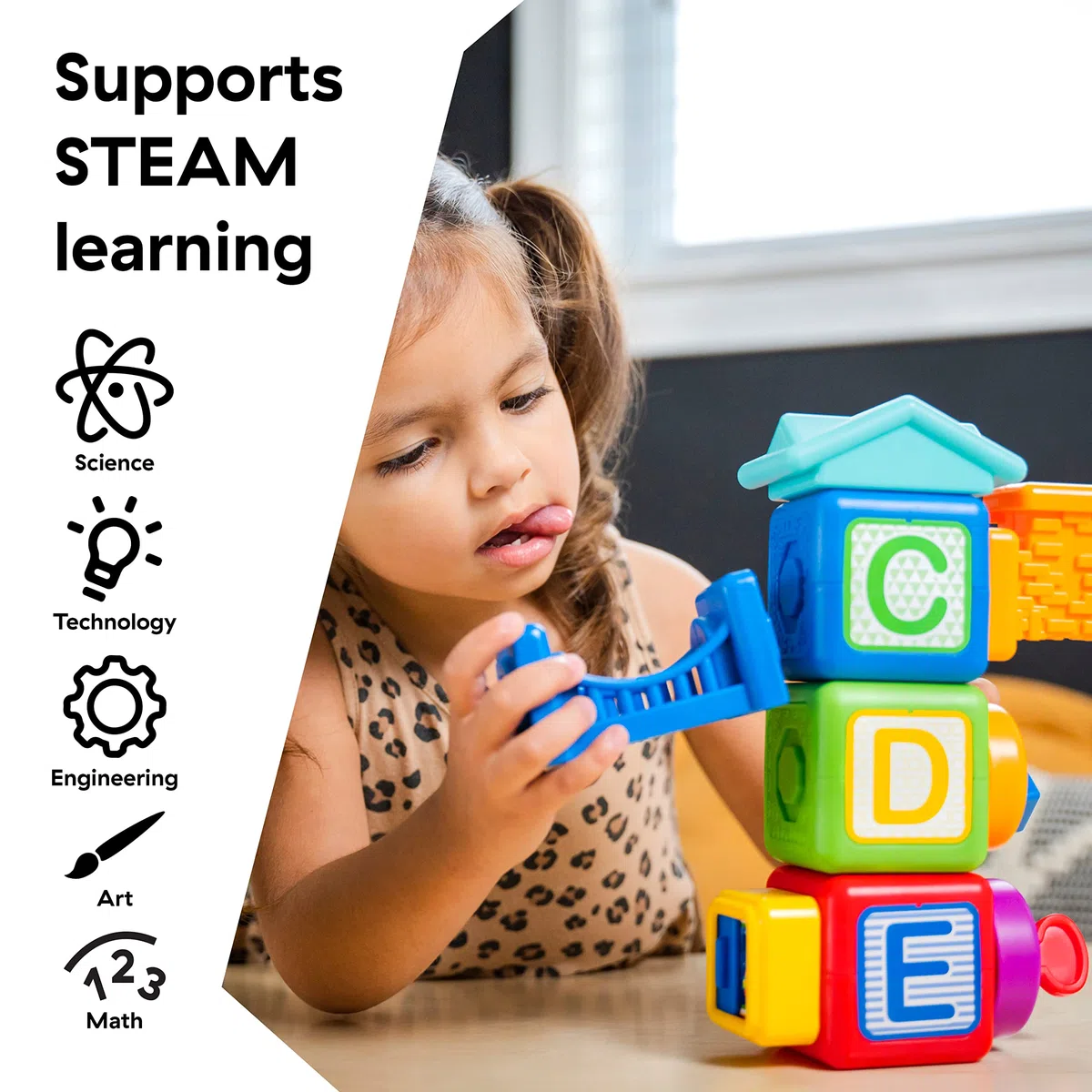 Baby Einstein Blocchi magnetici multiattività per costruzioni Bridge & Learn, 6 mesi in su, 15 pezzi