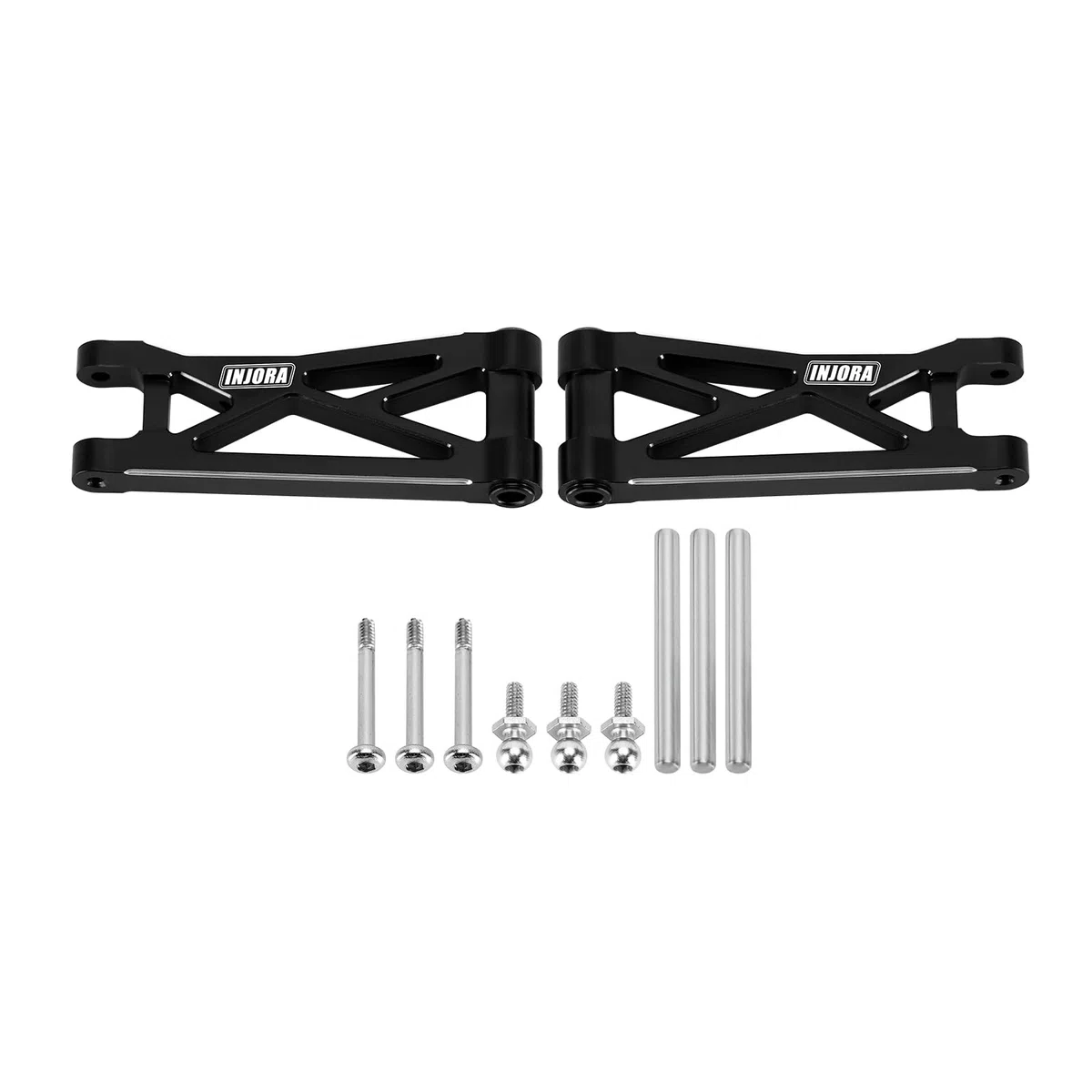 INJORA Bracci di Sospensione Anteriori e Posteriori in Alluminio, Fuselli Anteriori, Supporti Caster C-Hubs, Mozzi Posteriori per 1/24 Buggy Losi Micro-B 1/28 Micro-T Upgrade