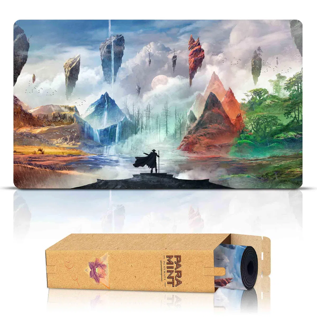 Eternal Wanderer (Bordi cuciti) - Tappetino da Gioco MTG - Compatibile con Tappetino da Gioco Magic The Gathering - Gioca a MTG, YuGiOh, TCG - Disegni Originali