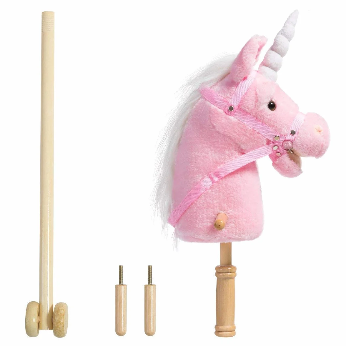 36-inch Rosa chiodo Fisso con Buone impugnature e Ruote Unicorno Peluche