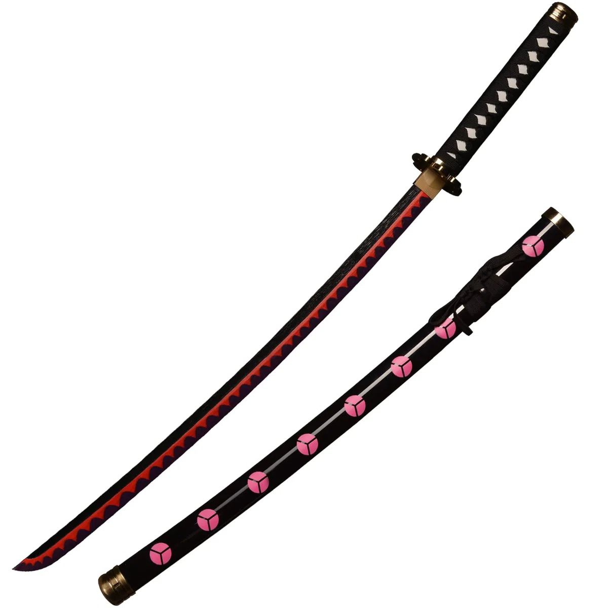 Roronoa Zoro Spada 100cm Spada di Legno, Katana in Legno Anime Giapponese, Cosplay Sword-shisui