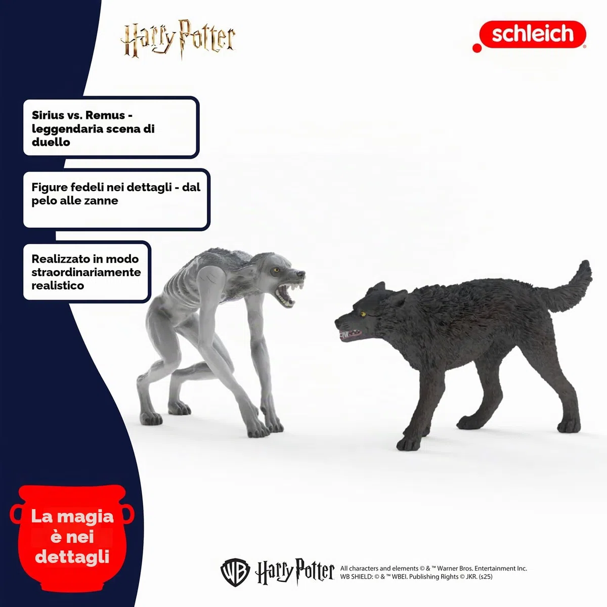 schleich Harry Potter | Lupo Mannaro vs. Animagus 14906 | Figura di Lupo Mannaro con Braccia mobili | Figure da Collezione o Decorazione | Idea Regalo per Bambini e Fan | Set da 2 Pezzi | dai 6 Anni