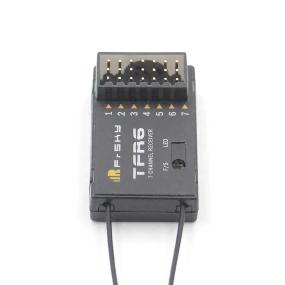 SPARKHOBBY FrSky TFR6A TFR6-A 2,4GHz 7 Ricevitore Channale FASST Compatibile Futaba T14SG T8FG Modulo per Telecomando FPV Droni (TFR6)
