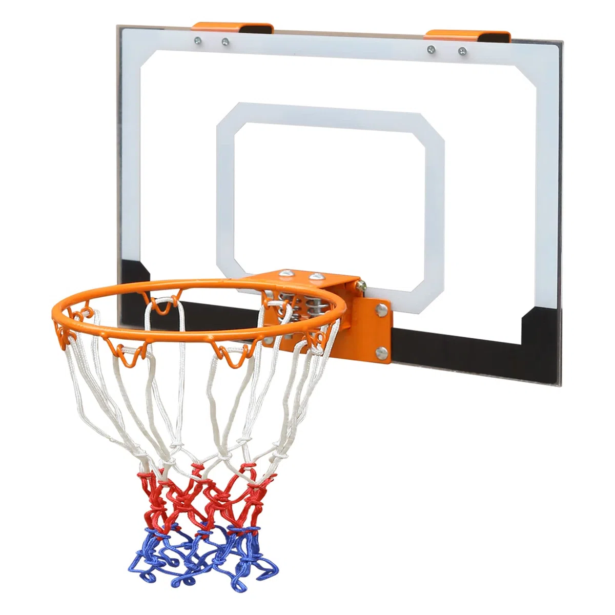 Basketball Hoop a parete, 18 "x 12" sfondo trasparente infrangibile, rete per tutte le intemperie, porta a parete Indoor Outdoor Basketball Game (Includere 1 palle e pompa dell'aria)