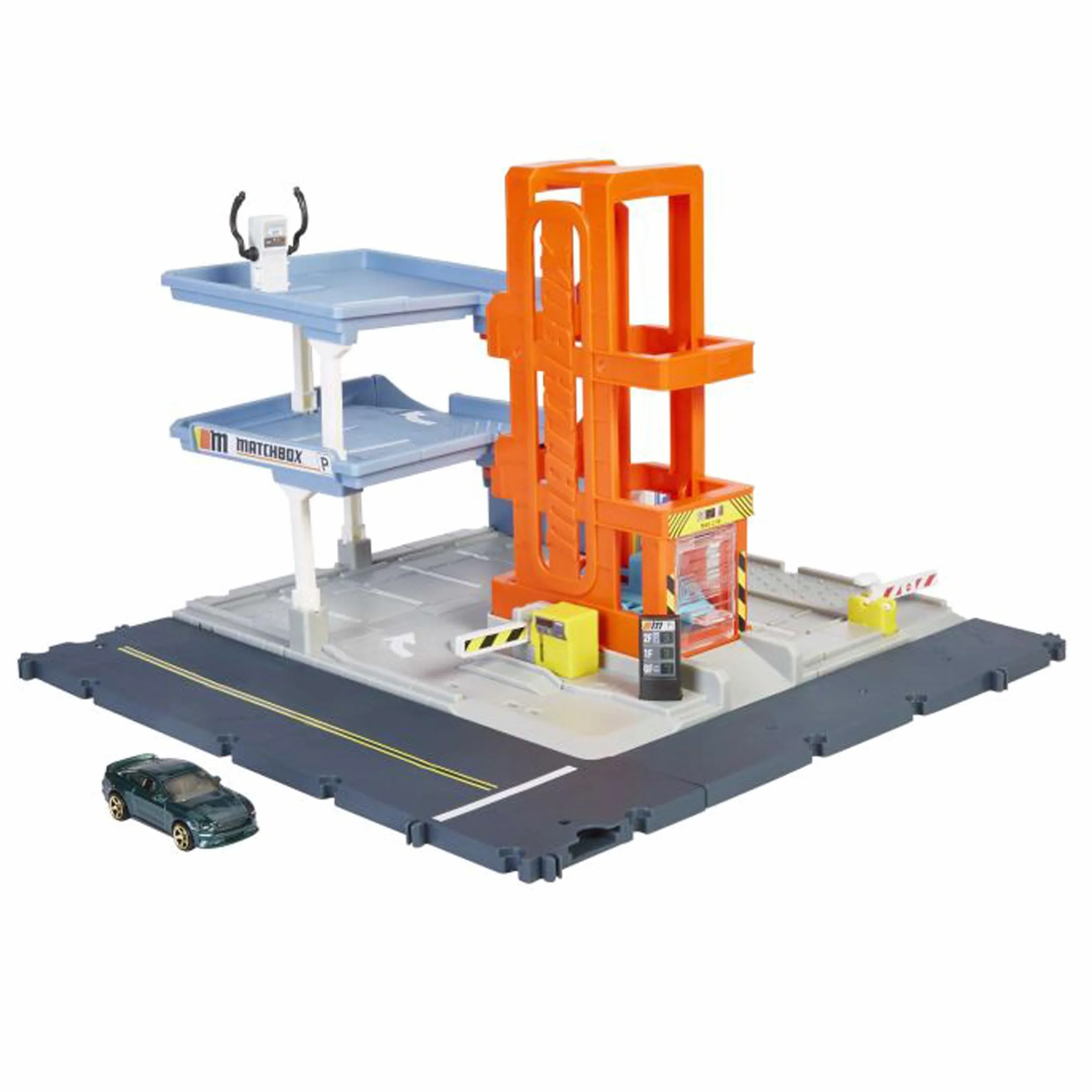 Matchbox- ​Playset Garage Action Driver con Luci e Suoni e 1 Macchinina, Giocattolo per Bambini 3+Anni, HBL60