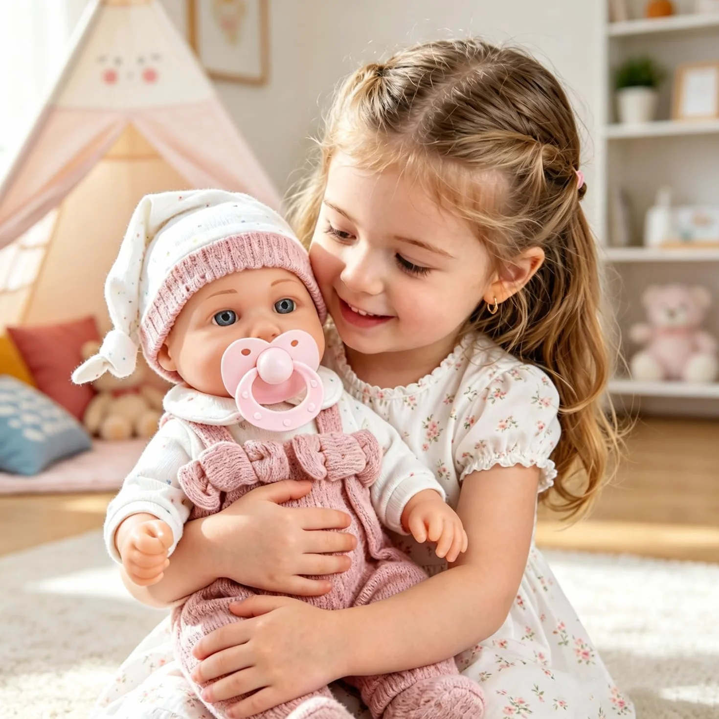 Set di Bambole per Ragazze da 30cm: Include Biberon, Ciuccio, Abiti, Coperta Morbida e Accessori Completi per il Gioco di Finzione, Ideale per Bambini dai 3 Anni In Su.