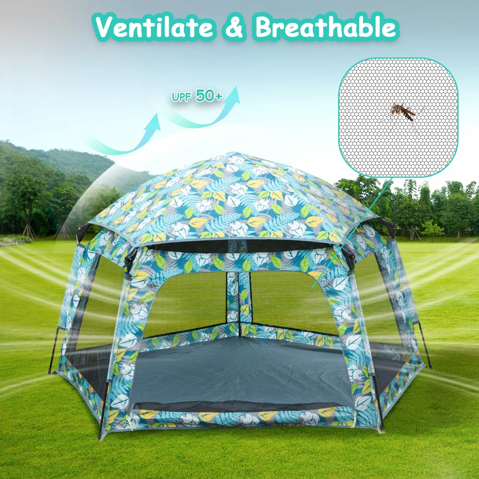 Tenda per Bambini, Tenda Gioco Bambini Cameretta Giardino Interno Esterno Castello Pop Up Casetta, Capanna Campeggio Ragazzo E Ragazza Regalo Natale Compleanno Kids Play Tent, Foresta