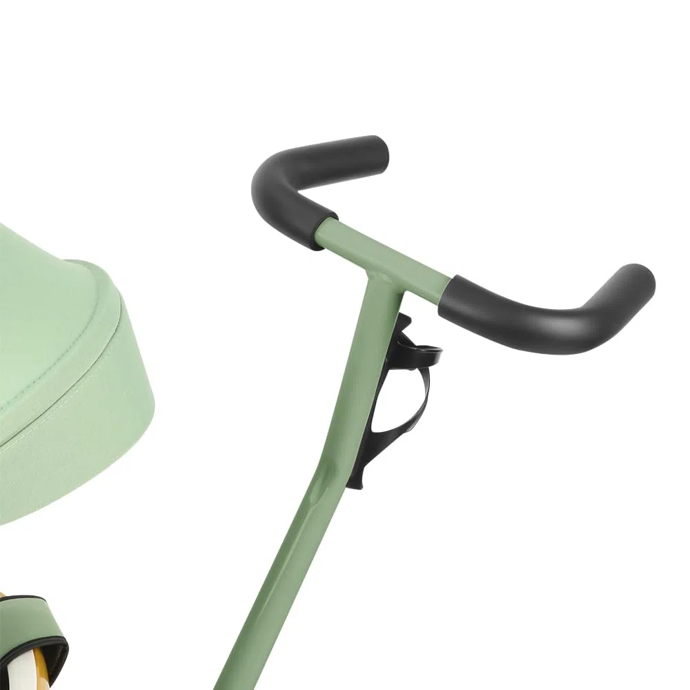 Triciclo bambini fino 25 kg, Passeggino con Maniglione regolabile, Bici, Sedile girevole Fronte Mamma e Strada, Cappottina pieghevole, Ruota libera,100 * 75 * 50 cm - Verde