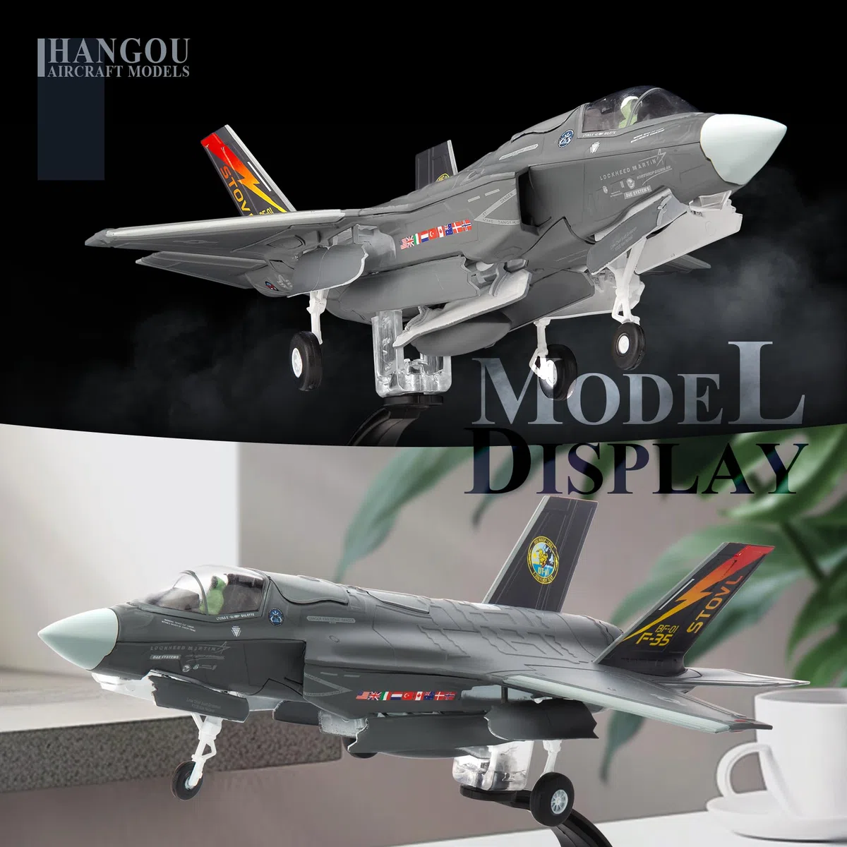 1/72 F-35B Lightning II (Stato di Base) Modello Aereo Militare in Lega per la Raccolta e l'Esposizione