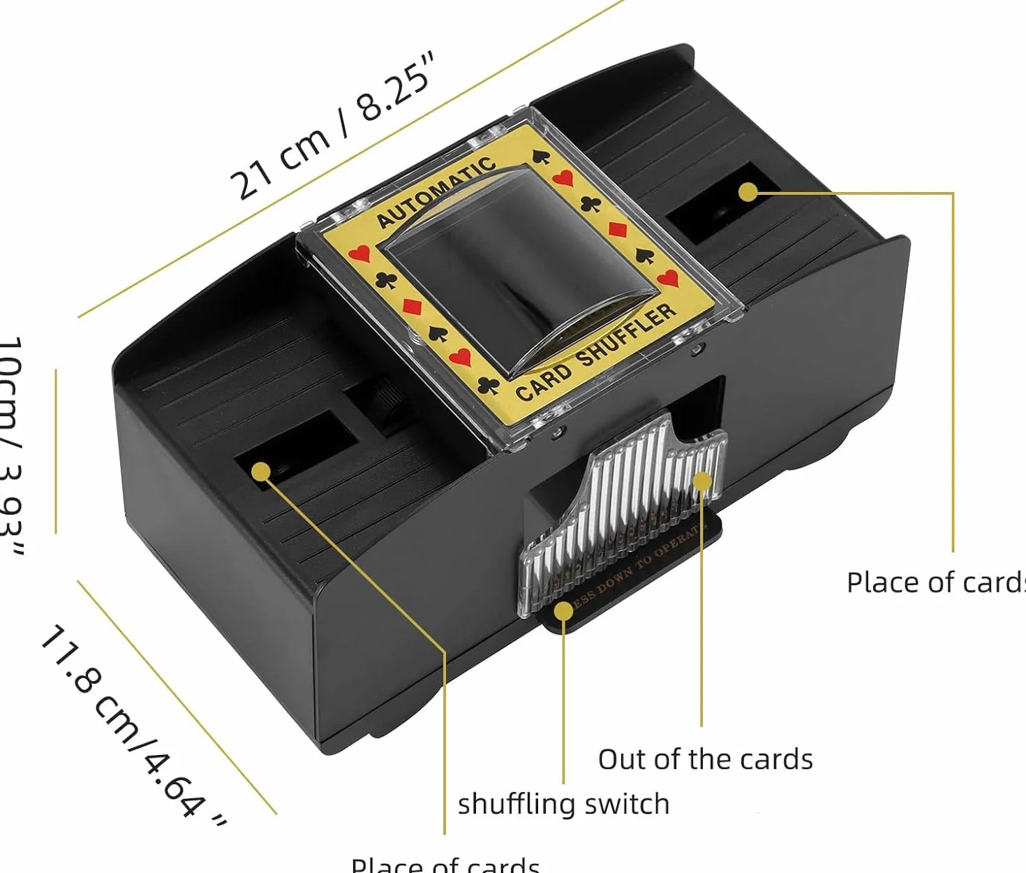 Macchina automatica Shuffler di carte, 2 carte di miscelazione elettronica, gioco a ponte della macchina Shuffler della carta, USB+batteria elettrica Shuffler di carte da gioco automatico del poker