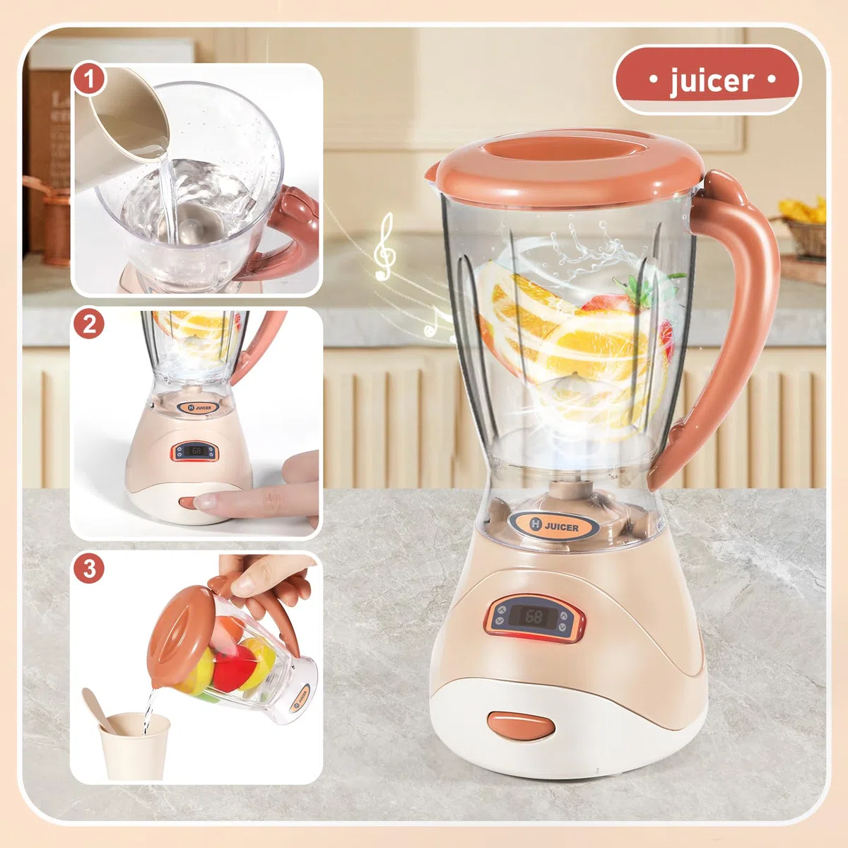 Cucina giocattolo per bambini con macchina del caffe e accessori, utensili e giochi per bambini 3 anni, regalo perfetto bambina e bambino 3 4 5 6 7 8 anni